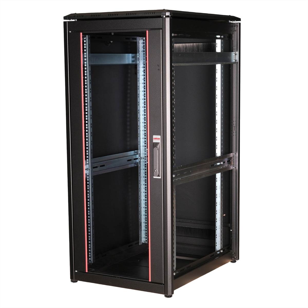 ROLINE Pro – 19" Netzwerkschrank 26U, IP20, abschliessbar, 600 × 800 × 1342 mm, schwarz, Stahl