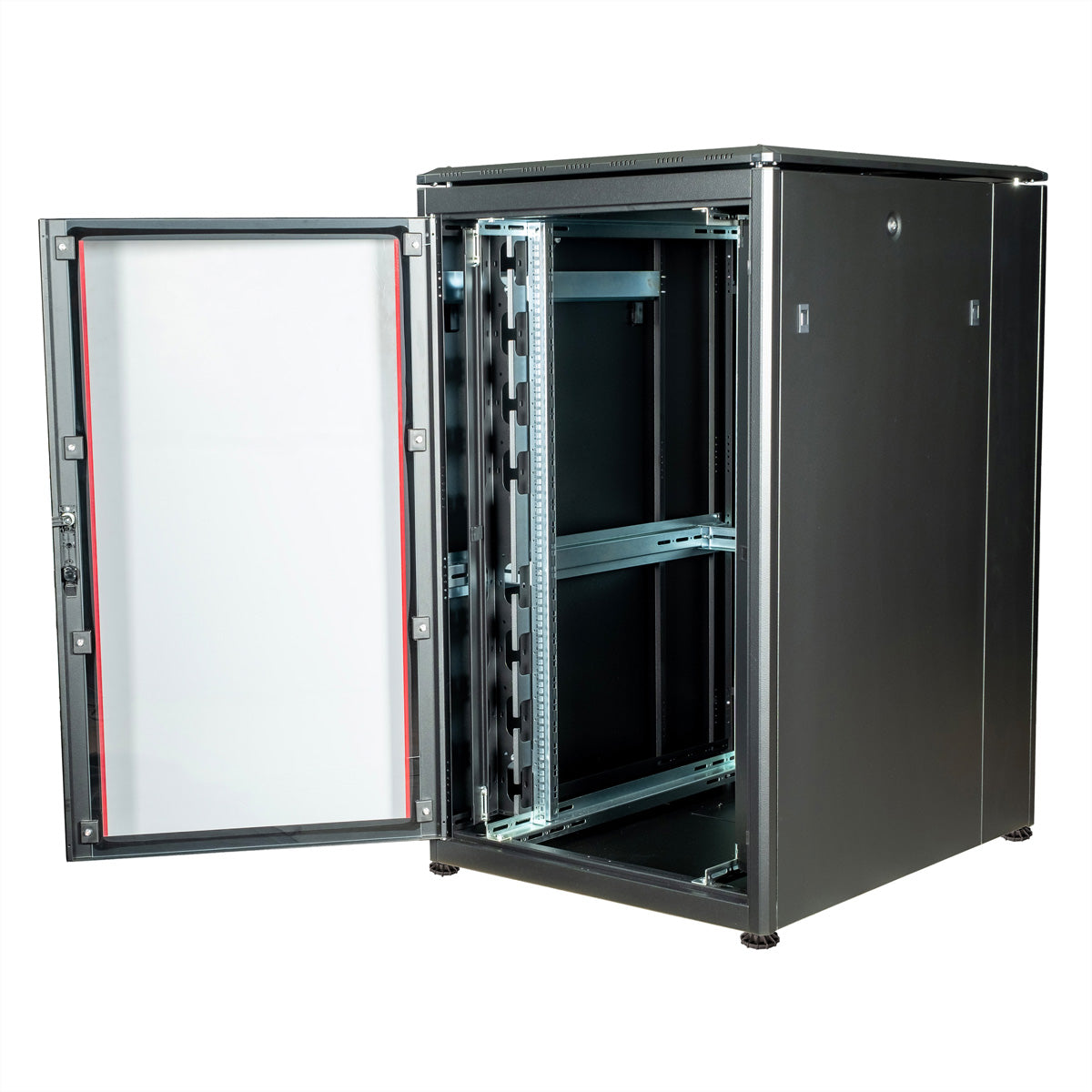 ROLINE Pro – 19" Netzwerkschrank 26U, IP20, abschliessbar, 800 × 1000 × 1342 mm, schwarz, Stahl