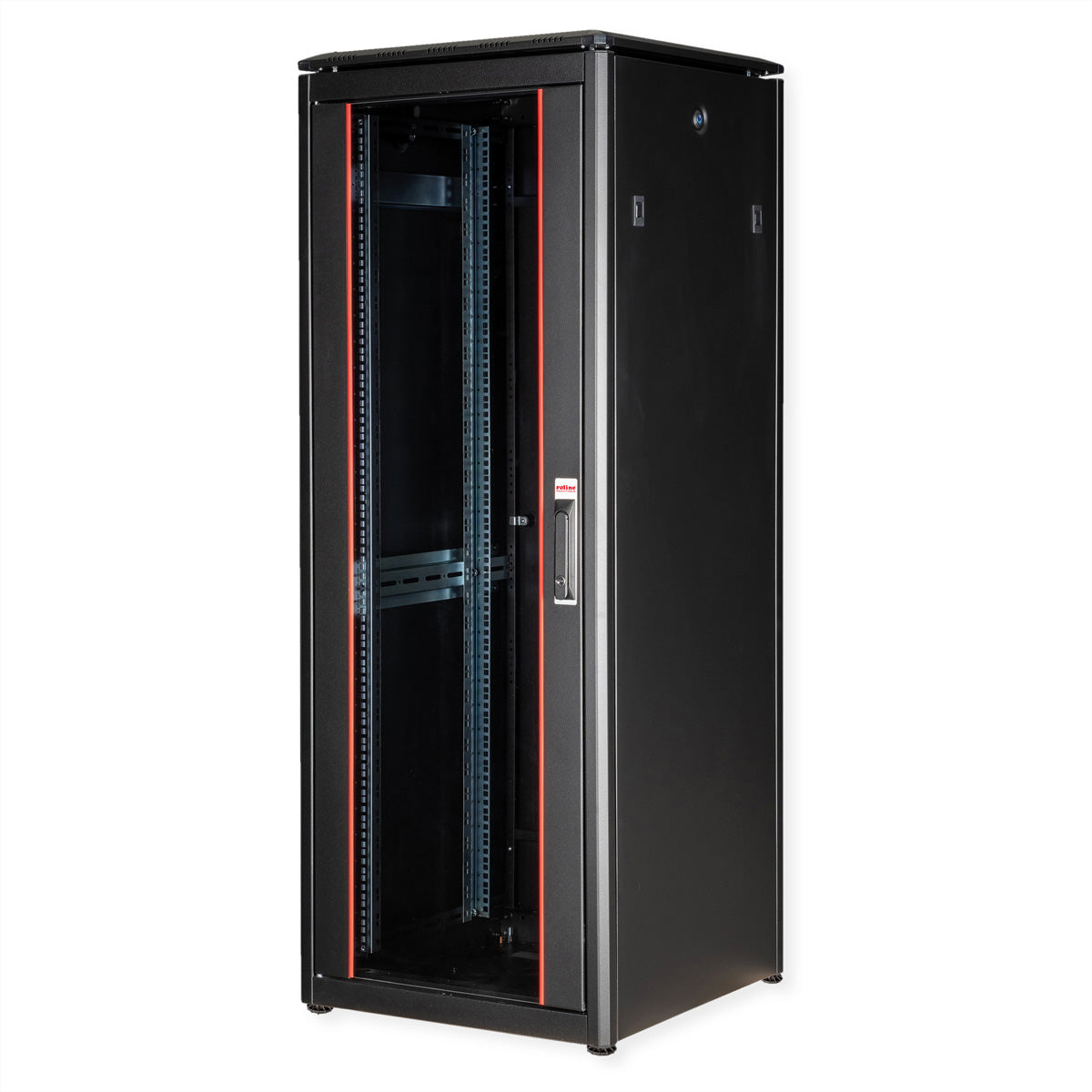 ROLINE Pro – 19" Netzwerkschrank 32U, IP20, abschliessbar, 600 × 600 × 1609 mm, schwarz, Stahl