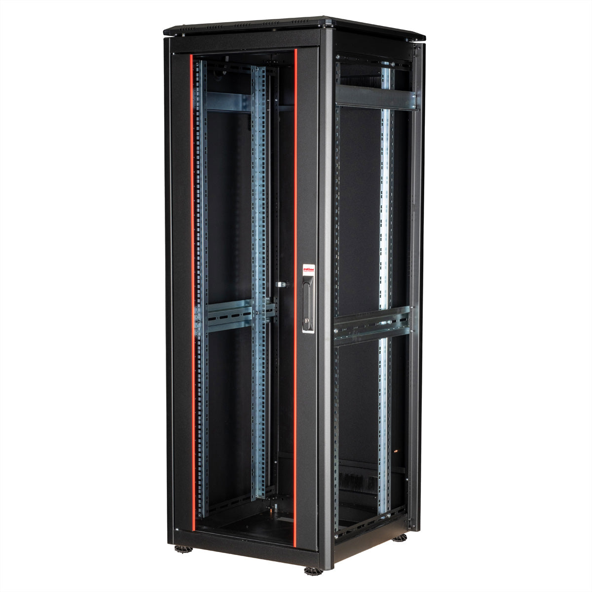 ROLINE Pro – 19" Netzwerkschrank 32U, IP20, abschliessbar, 600 × 600 × 1609 mm, schwarz, Stahl
