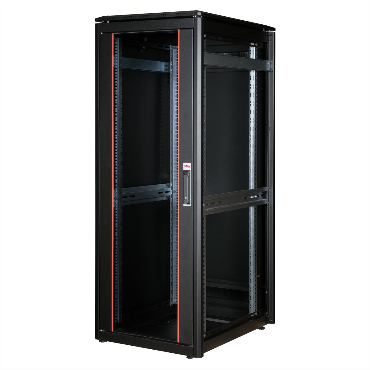 ROLINE Pro – 19" Netzwerkschrank 32U, IP20, abschliessbar, 600 × 800 × 1609 mm, schwarz, Stahl