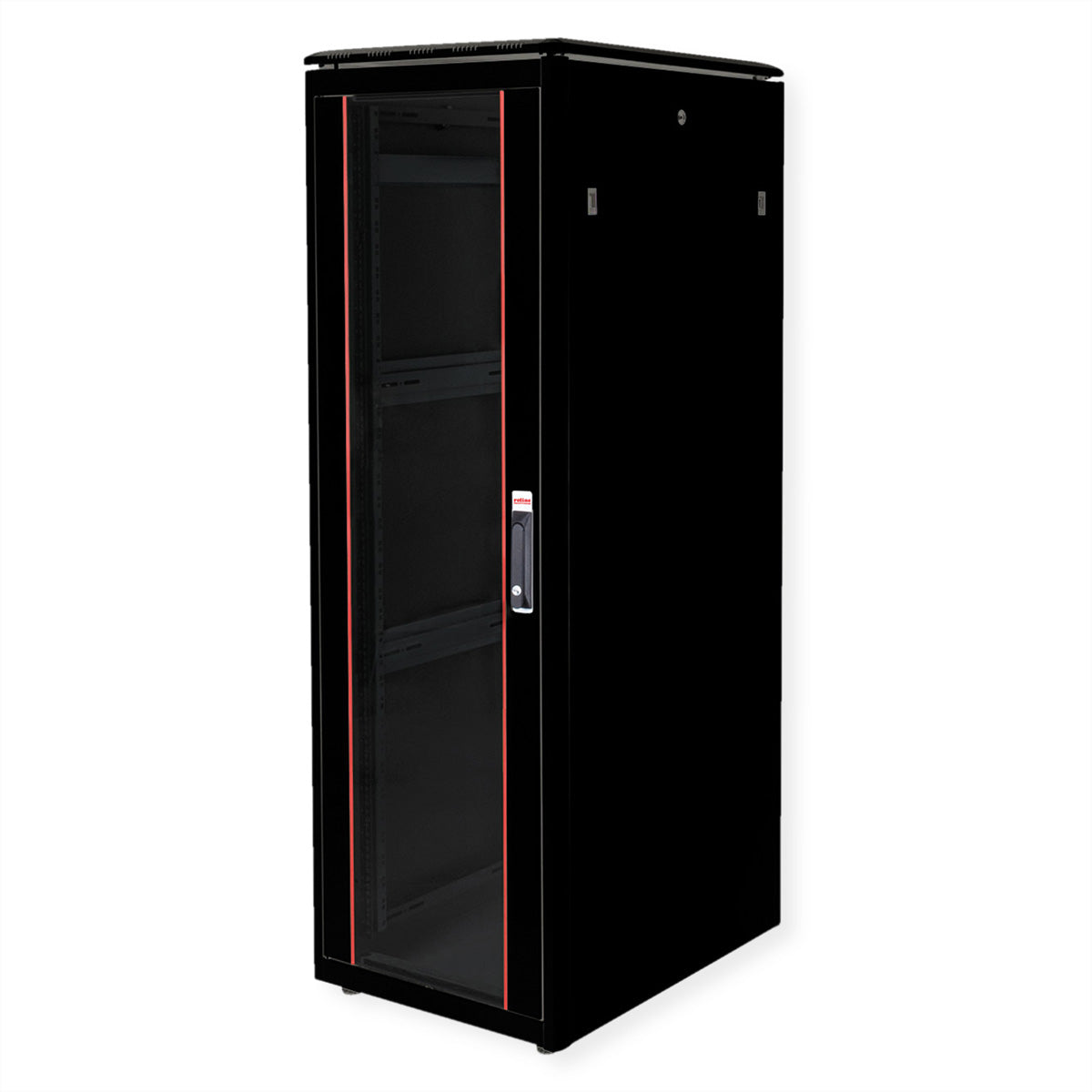 ROLINE Pro – 19" Netzwerkschrank 36U, IP20, abschliessbar, 600 × 800 × 1786 mm, schwarz, Stahl