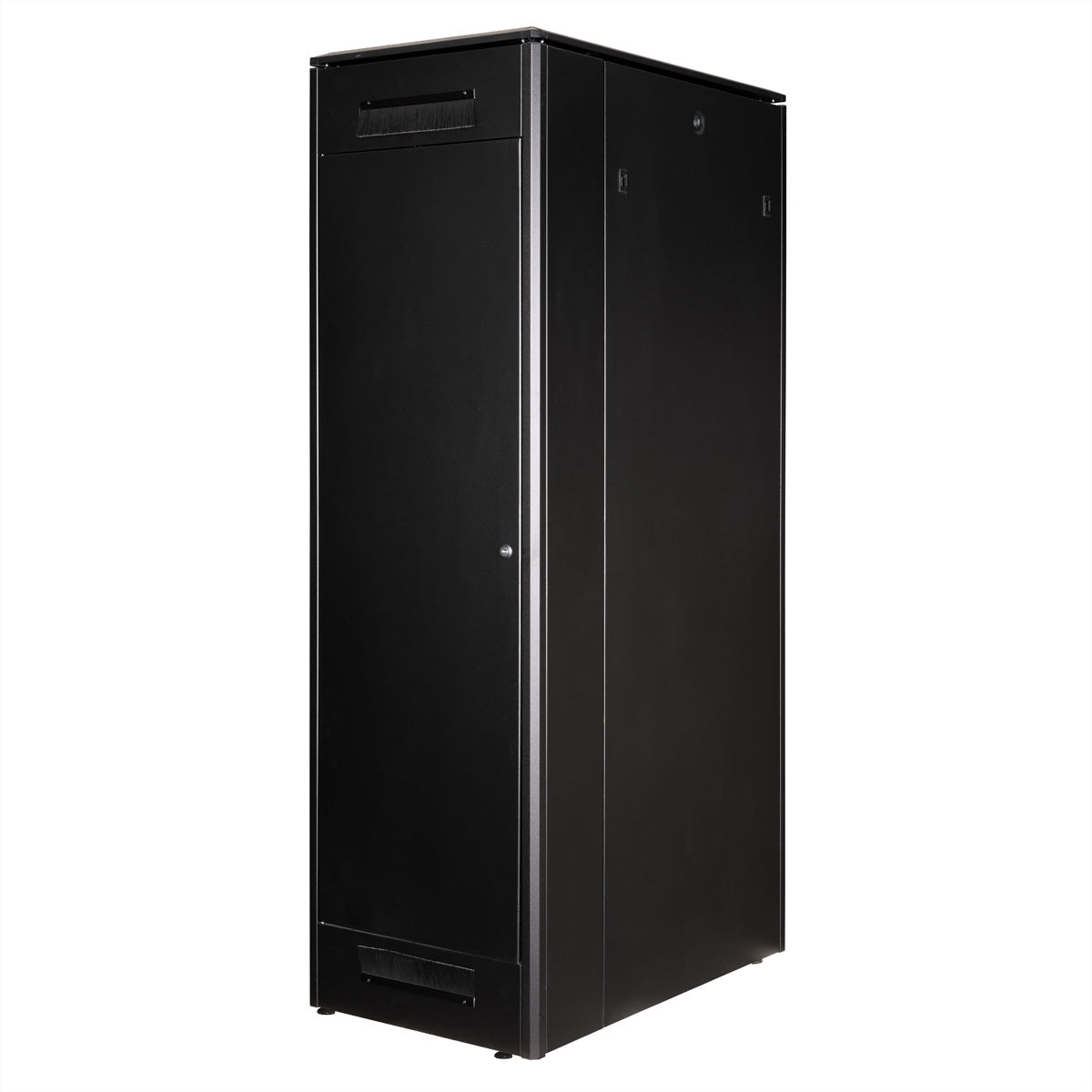 ROLINE Pro – 19" Netzwerkschrank 42U, IP20, abschliessbar, 600 × 1000 × 2053 mm, schwarz, Stahl