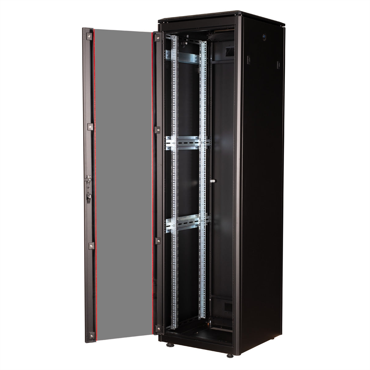 ROLINE Pro – 19" Netzwerkschrank 42U, IP20, abschliessbar, 600 × 600 × 2053 mm, schwarz, Stahl
