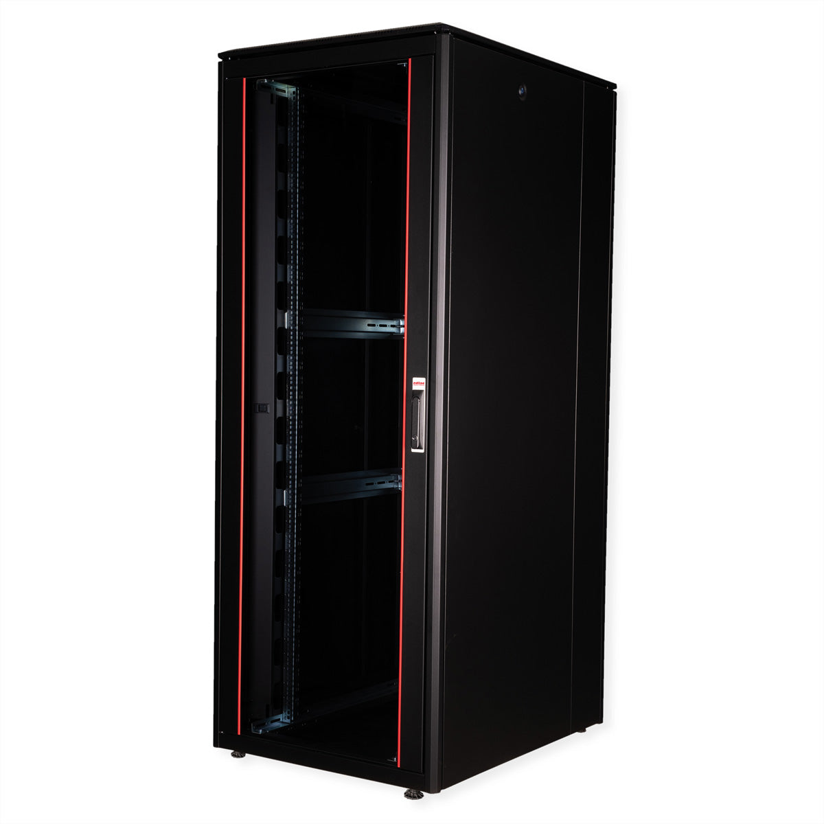 ROLINE Pro – 19" Netzwerkschrank 42U, IP20, abschliessbar, 800 × 1000 × 2053 mm, schwarz, Stahl