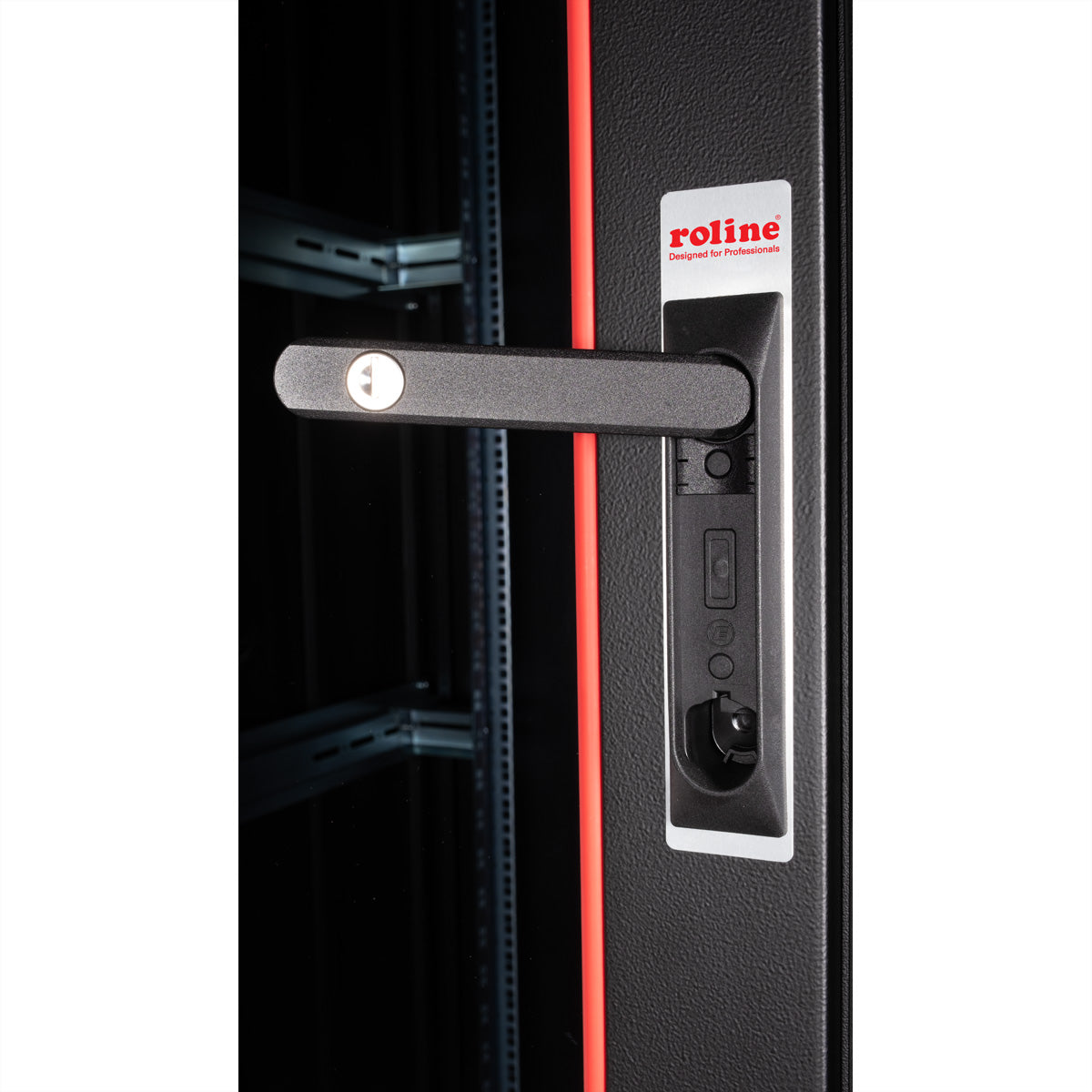 ROLINE Pro – 19" Netzwerkschrank 47U, IP20, abschliessbar, 800 × 800 × 2276 mm, schwarz, Stahl