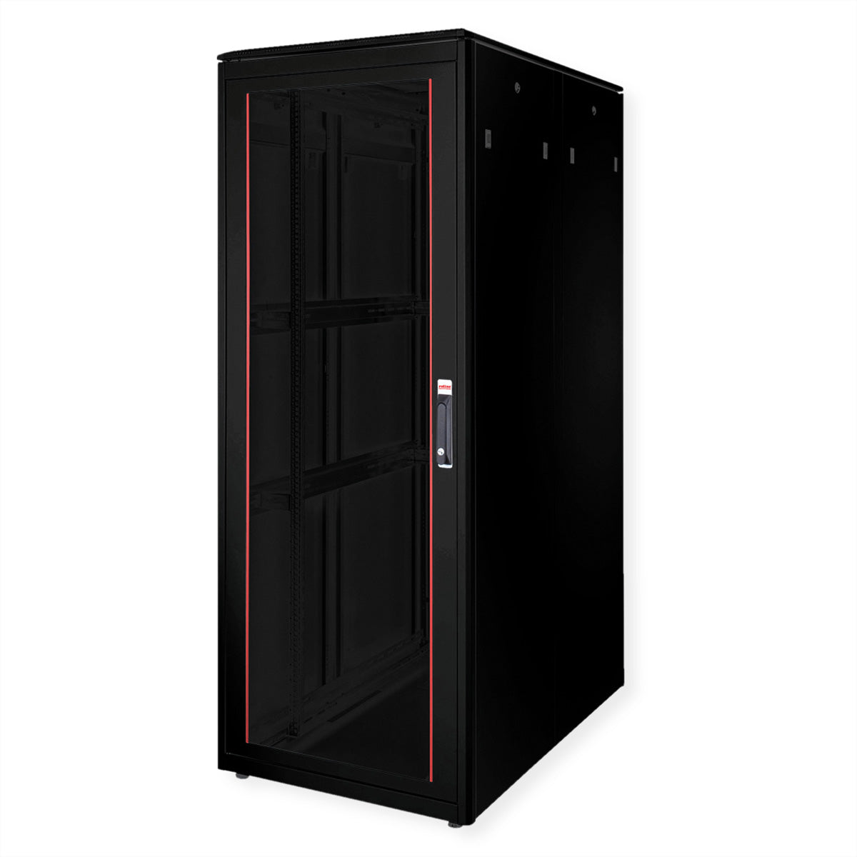ROLINE Pro – 19" Netzwerkschrank 42U, IP20, abschliessbar, 800 × 1200 × 2053 mm, schwarz, Stahl