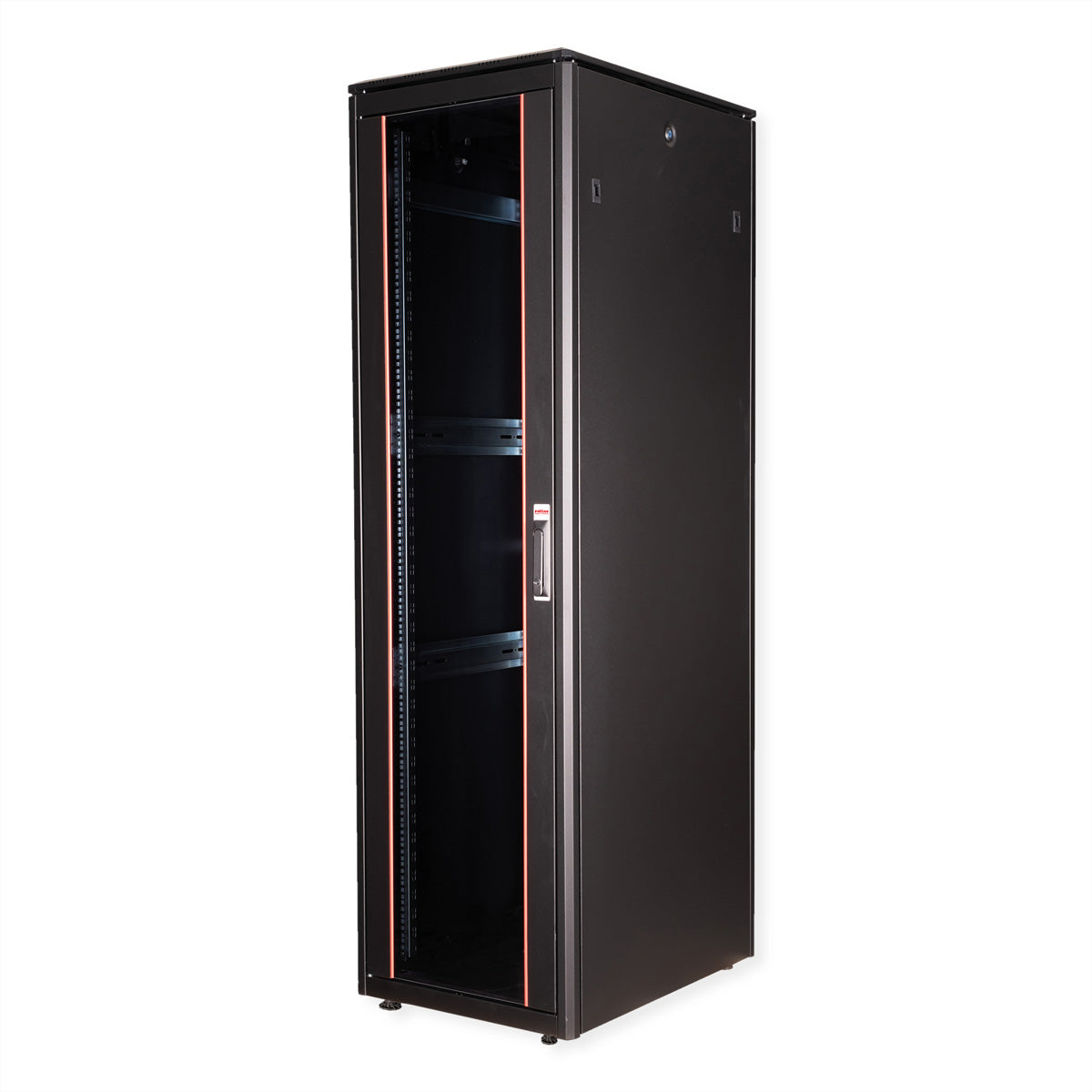 ROLINE Pro – 19" Netzwerkschrank 47U, IP20, abschliessbar, 600 × 800 × 2276 mm, schwarz, Stahl
