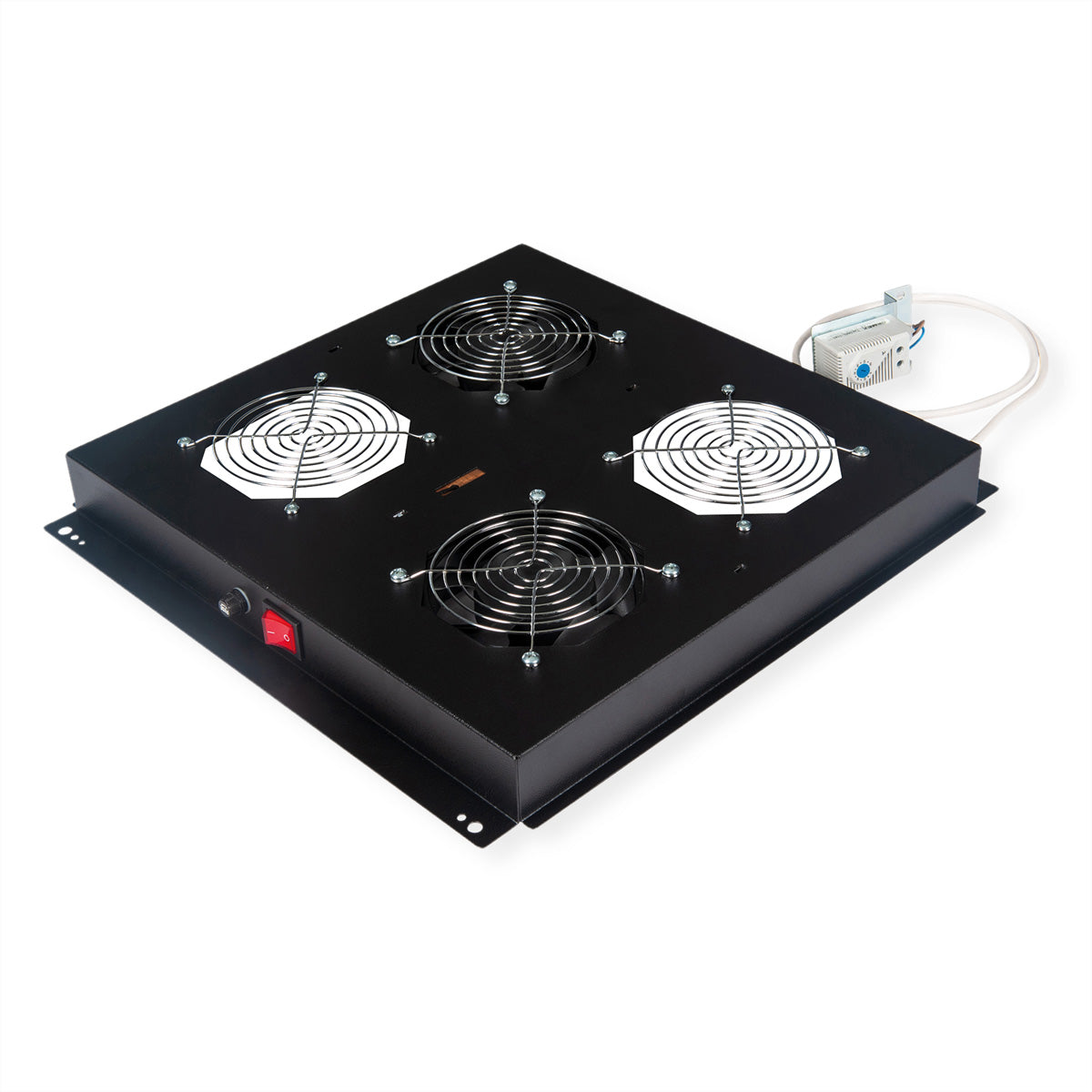 ROLINE Lüftereinheit 1U, aktiv, 2 Lüfter, 2×18 W, schwarz – für ROLINE Pro- und Basic-Serie