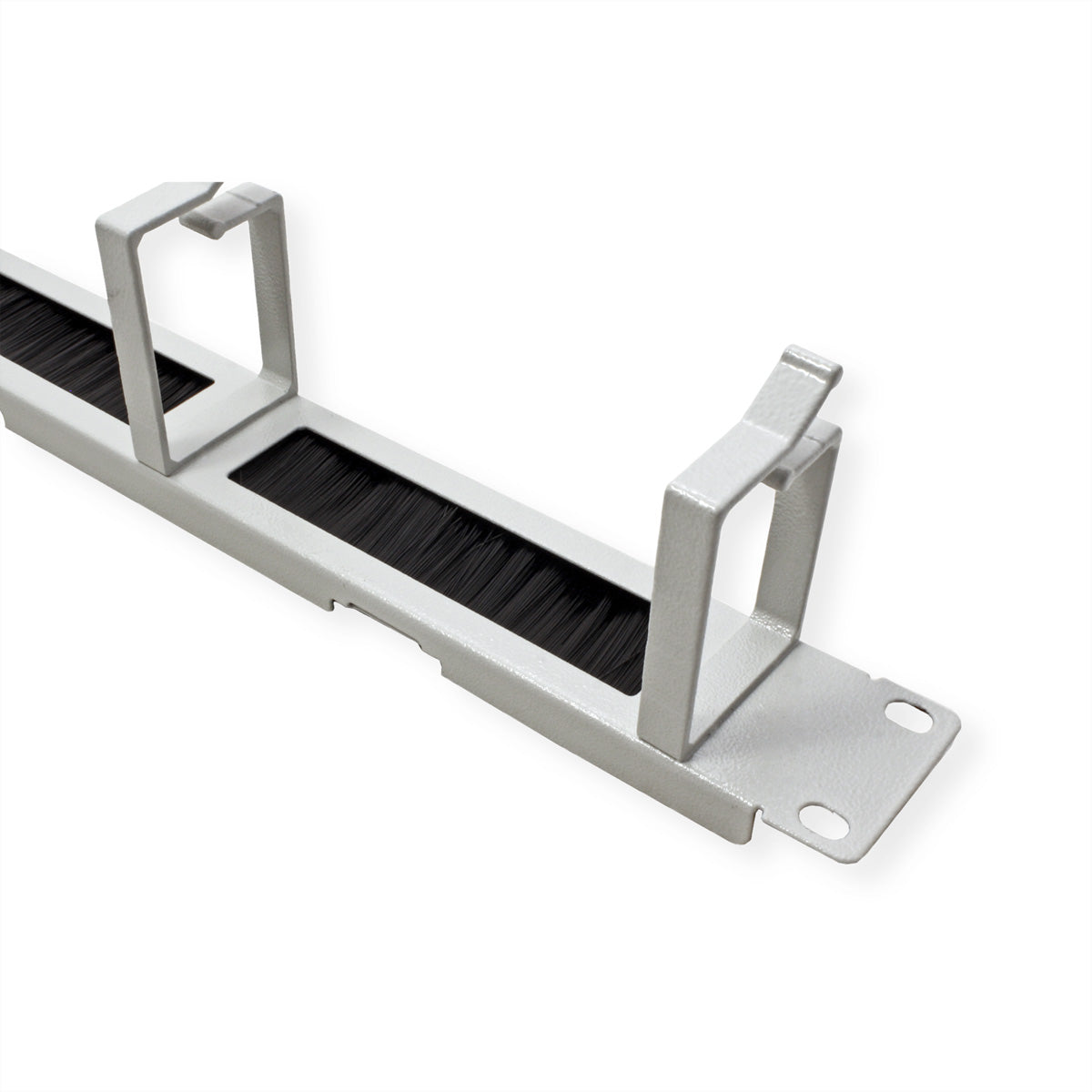 ROLINE 19" Rangierpanel, 1U – Bürstenleiste 44×60 mm, Grau