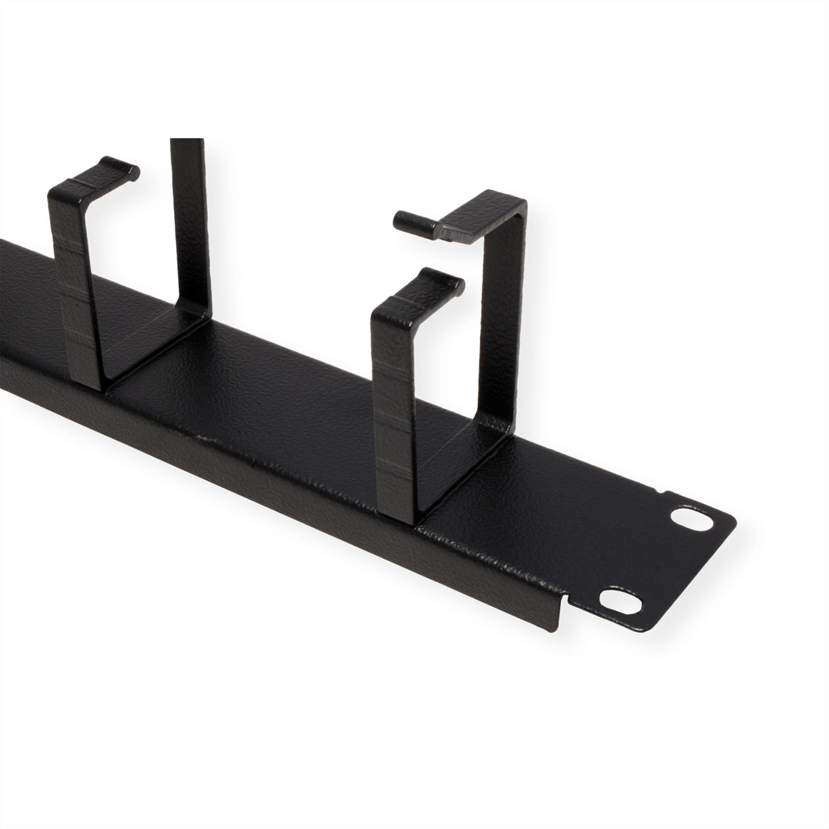 ROLINE 19" Kabelmanager – 1U – 480 × 44 × 80 mm – Stahl – Schwarz