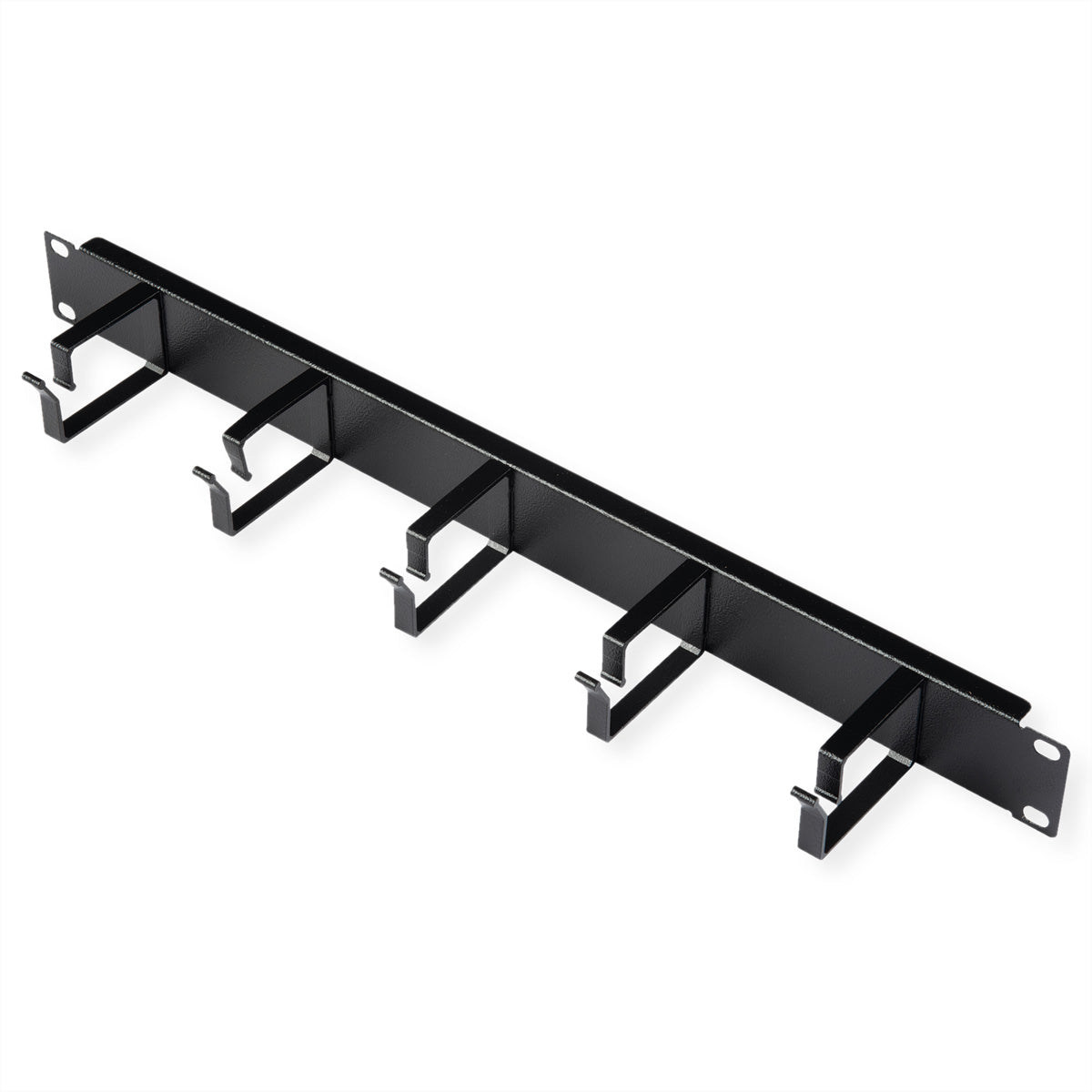 ROLINE 19" Kabelmanager – 1U – 480 × 44 × 80 mm – Stahl – Schwarz