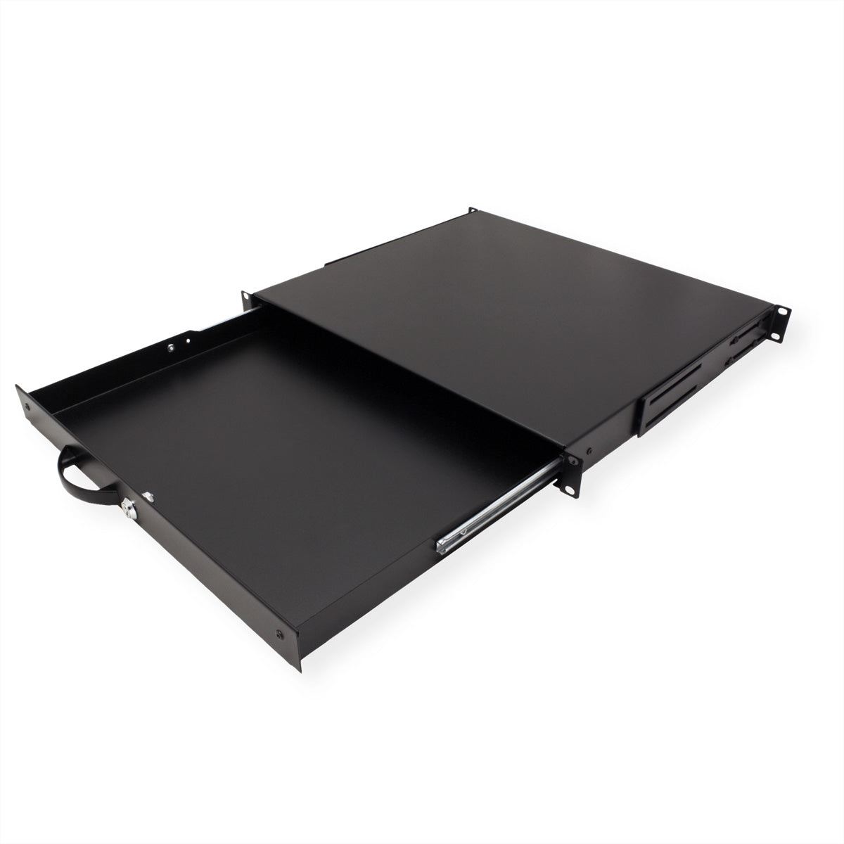 ROLINE 19"-Tastatureinschub, 1 HE, 400 mm Tiefe, abschliessbar, Schwarz