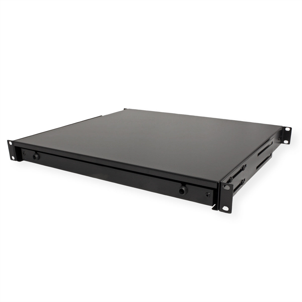 ROLINE 19"-Tastatureinschub, 1 HE, 400 mm Tiefe, abschliessbar, Schwarz