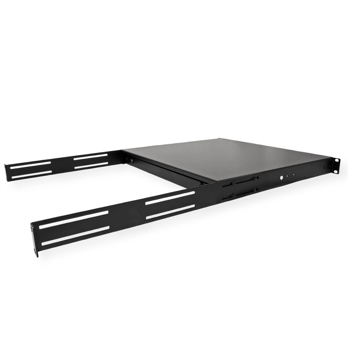 ROLINE 19"-Tastatureinschub, 1 HE, 400 mm Tiefe, abschliessbar, Schwarz