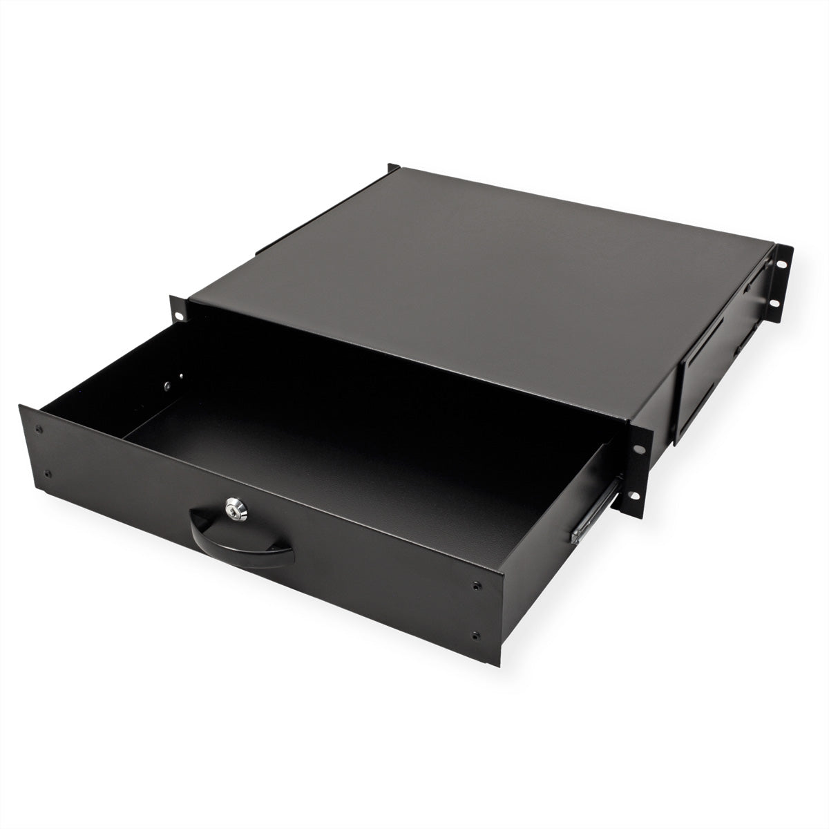 ROLINE 19" Tastatureinschub 2 HE – abschliessbar – schwarz