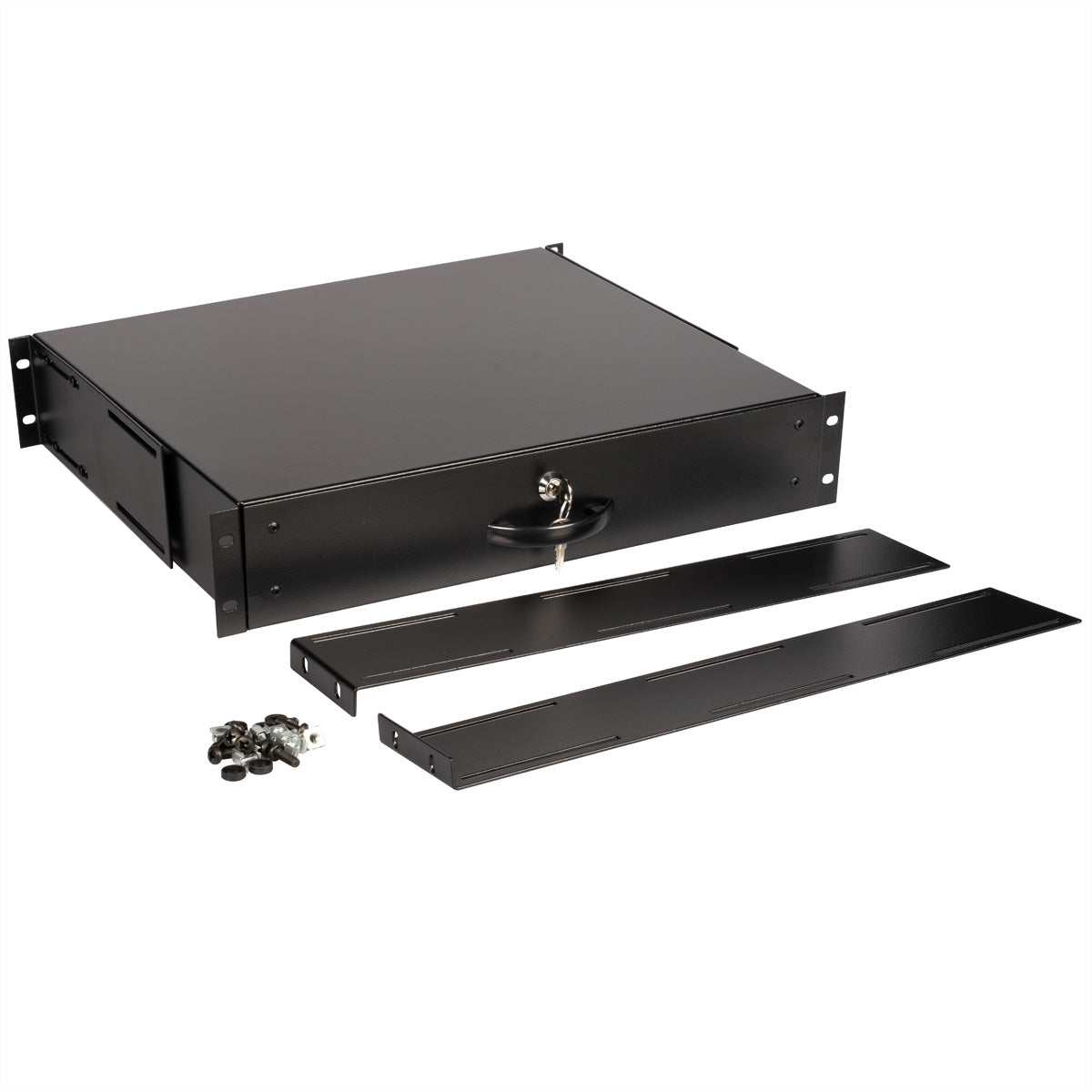 ROLINE 19" Tastatureinschub 2 HE – abschliessbar – schwarz
