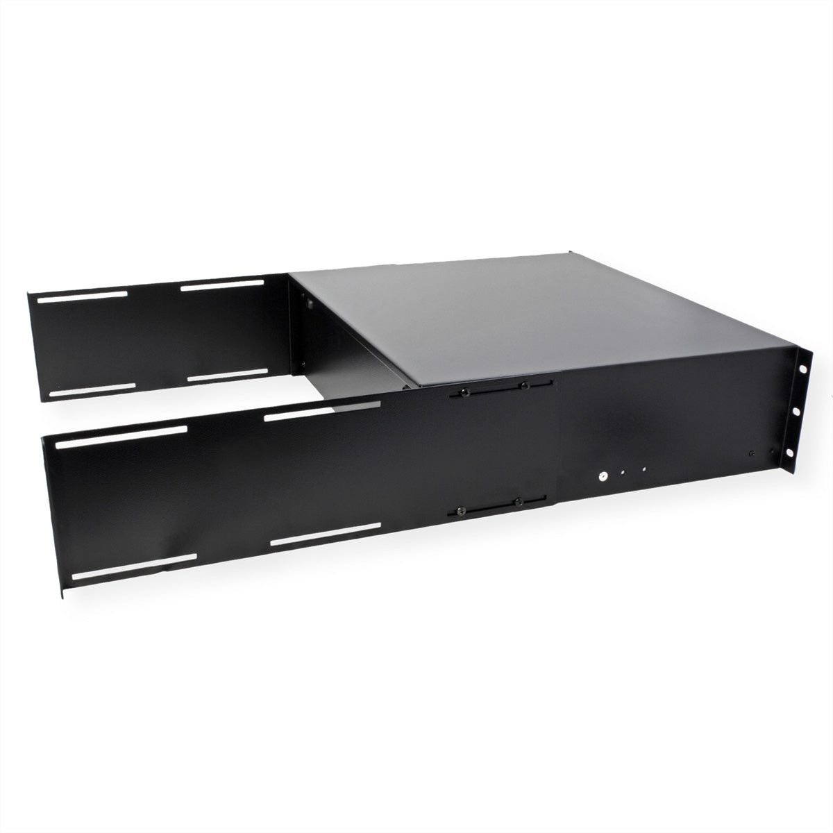ROLINE 19" Tastatureinschub 3U, für 19" Profilschienen, abschliessbar, 485 × 400 × 130 mm, schwarz, Stahl