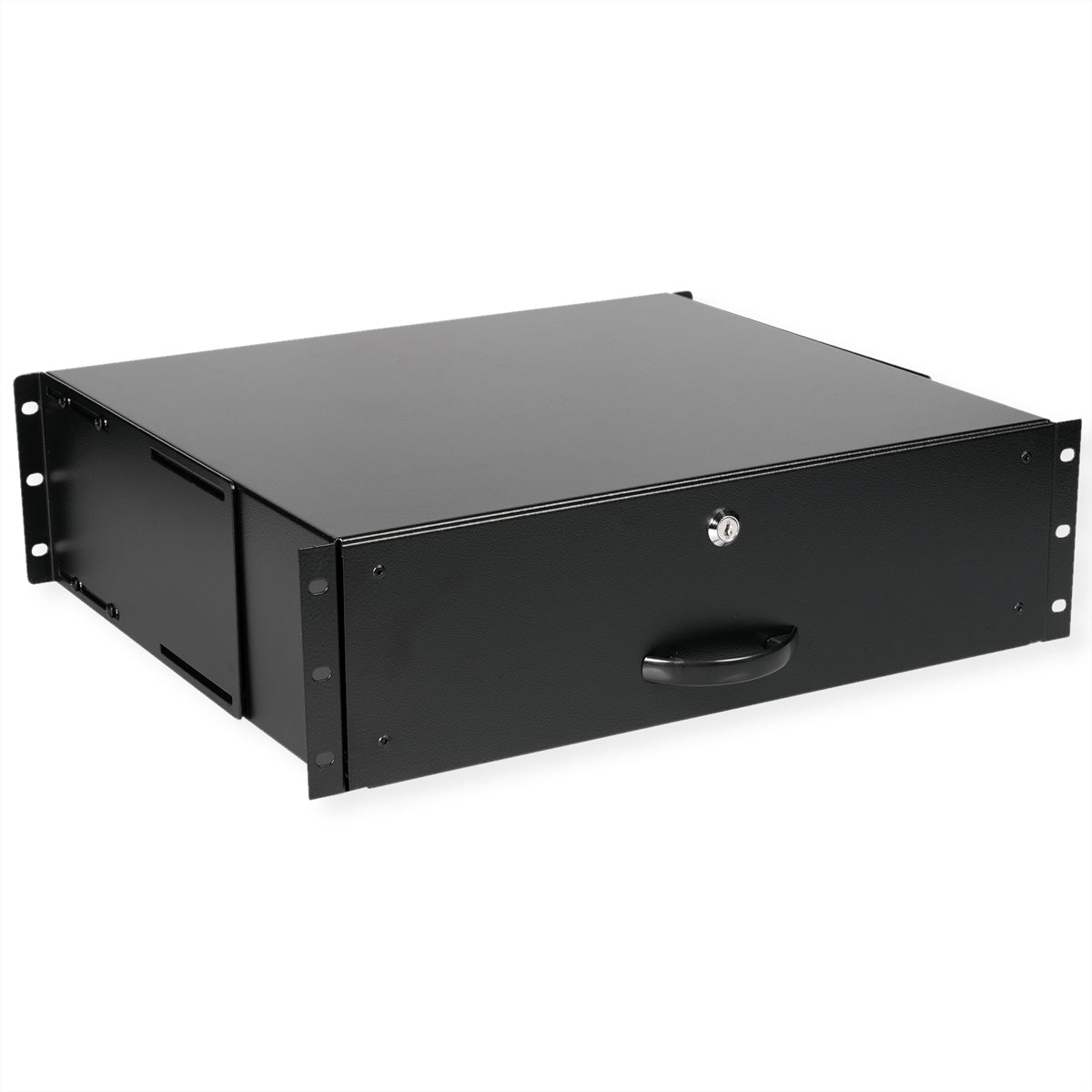 ROLINE 19" Tastatureinschub 3U, für 19" Profilschienen, abschliessbar, 485 × 400 × 130 mm, schwarz, Stahl