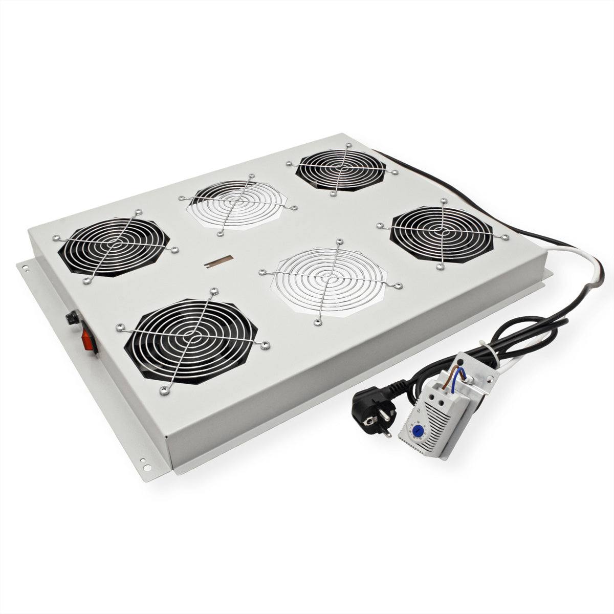 ROLINE Lüftereinheit 1U, aktiv, 4 Lüfter, 4×18 W, Grau, für 19"-Serverschrank