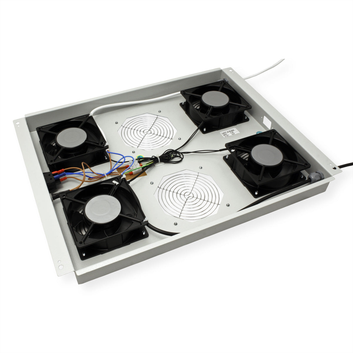 ROLINE Lüftereinheit 1U, aktiv, 4 Lüfter, 4×18 W, Grau, für 19"-Serverschrank