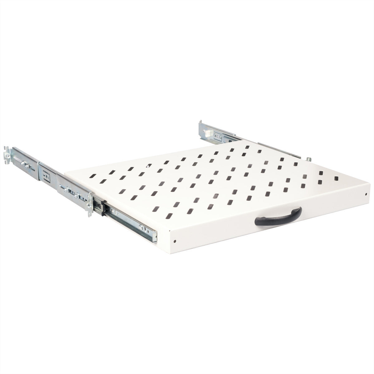 ROLINE Rack-Regalboden 19" – ausziehbar – 1U – 485 × 368 × 40 mm – 25 kg – grau – Stahl