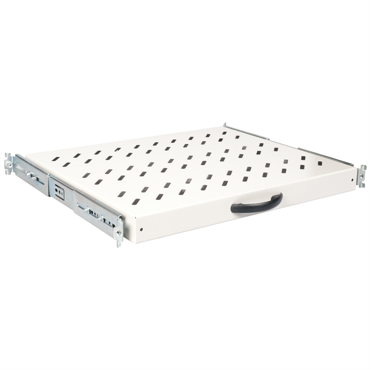 ROLINE Rack-Regalboden 19" – ausziehbar – 1U – 485 × 368 × 40 mm – 25 kg – grau – Stahl