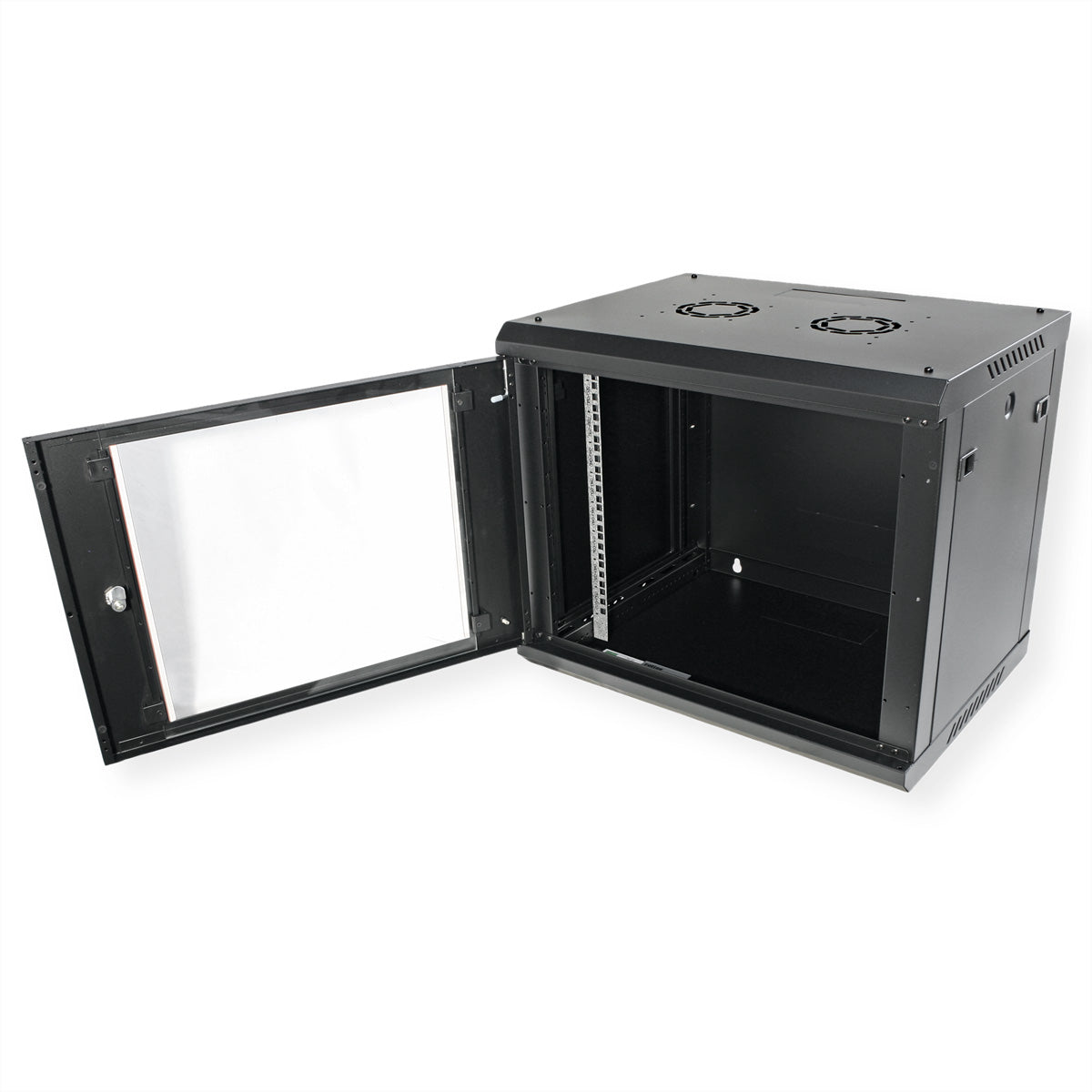 ROLINE Basic Plus – 19" Wandverteiler 9U, IP20, abschliessbar, 600 × 450 × 512 mm, schwarz