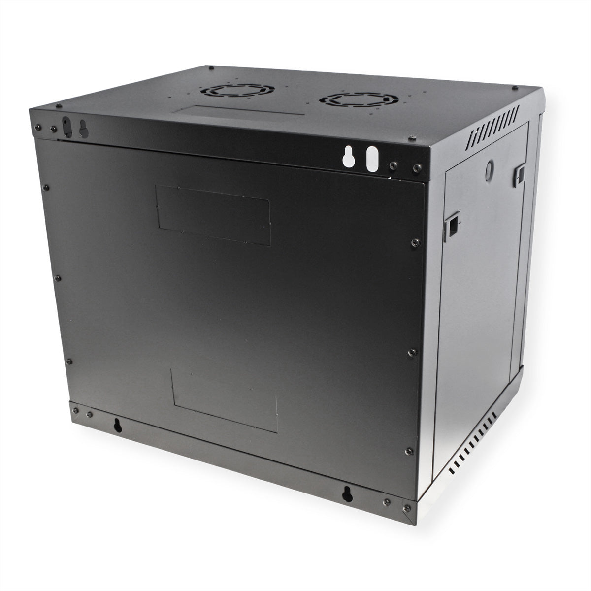 ROLINE Basic Plus – 19" Wandverteiler 9U, IP20, abschliessbar, 600 × 450 × 512 mm, schwarz