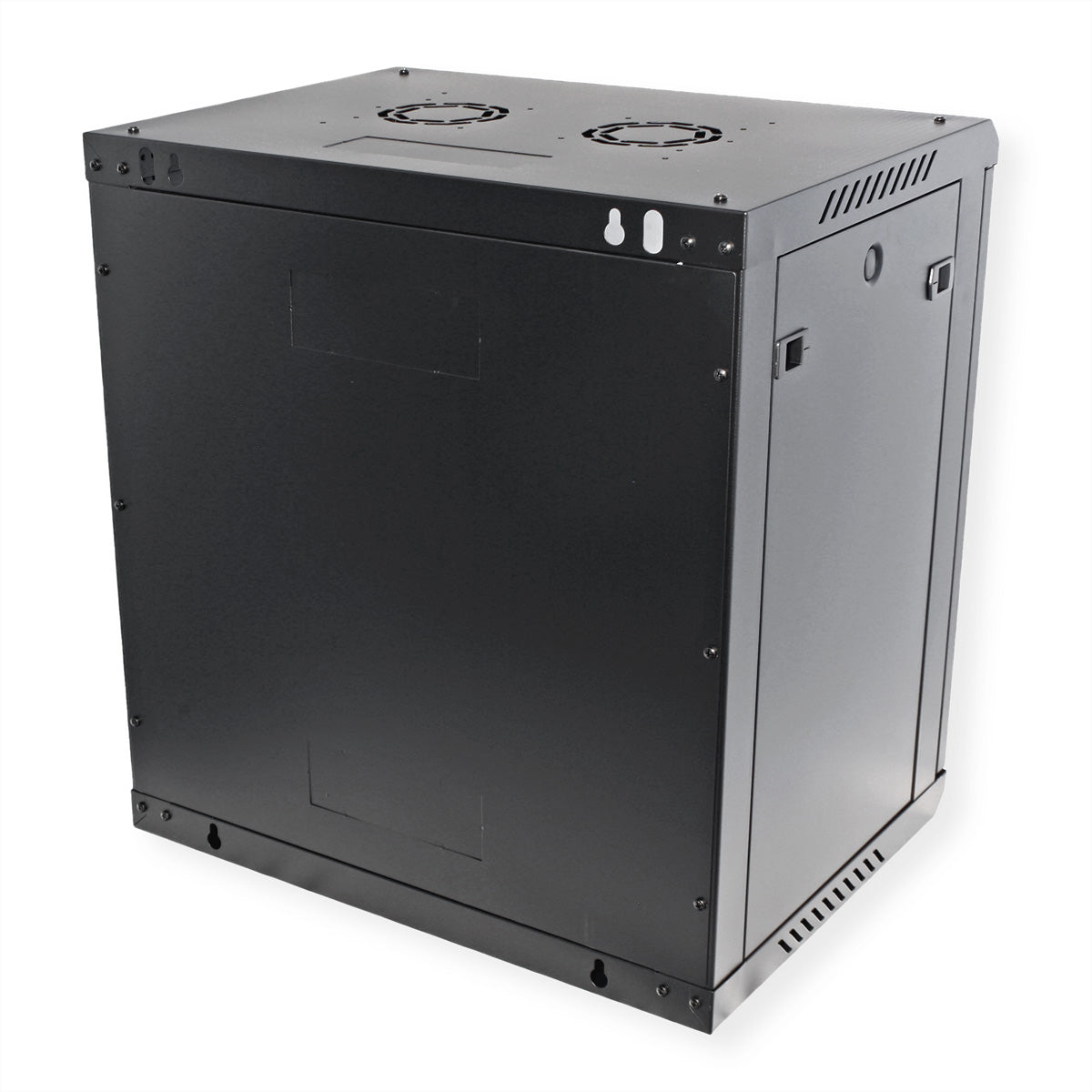 ROLINE Basic Plus – 19" Wandverteiler 12U, IP20, abschliessbar, 600 × 450 × 645 mm, schwarz, Stahl