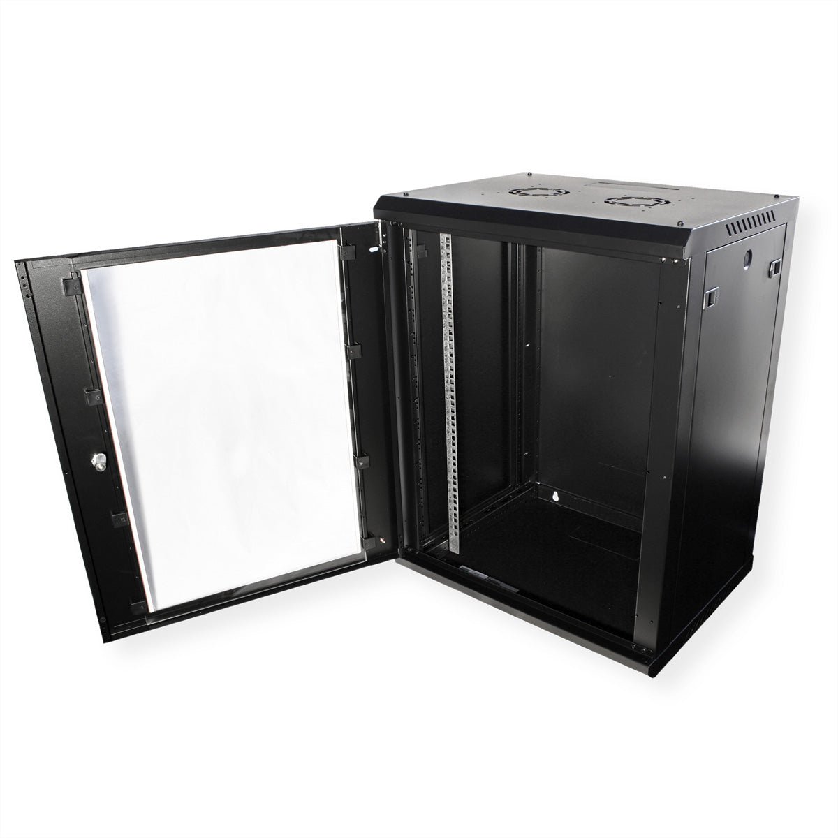 ROLINE Basic Plus – 19" Wandverteiler 15U, IP20, abschliessbar, 600 × 450 × 779 mm, schwarz