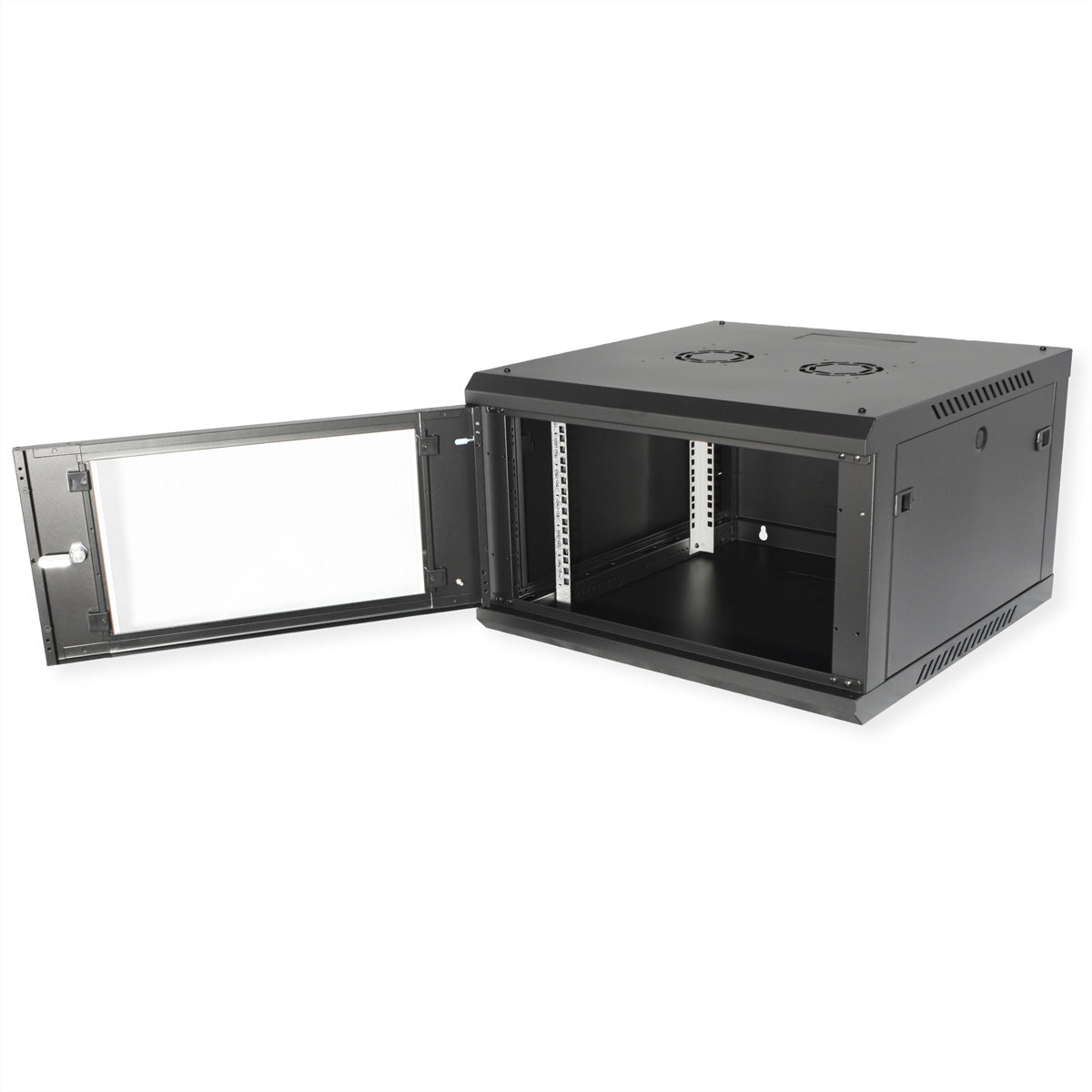 ROLINE Basic Plus – 19" Wandverteiler 6U, IP20, abschliessbar, 600 × 600 × 379 mm, schwarz, Stahl