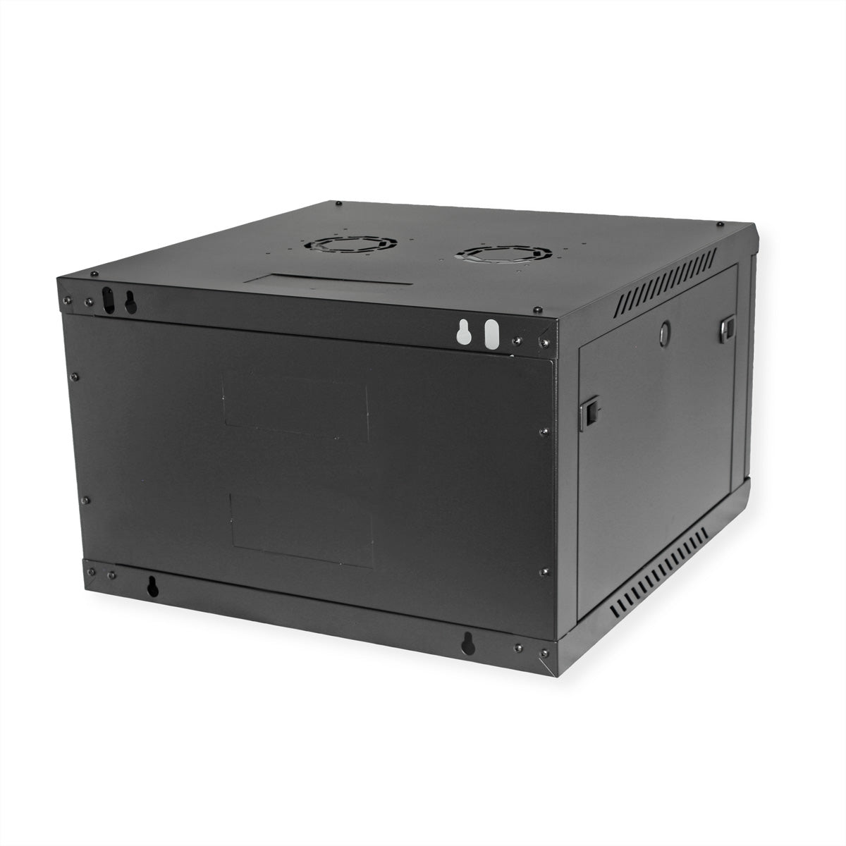 ROLINE Basic Plus – 19" Wandverteiler 6U, IP20, abschliessbar, 600 × 600 × 379 mm, schwarz, Stahl