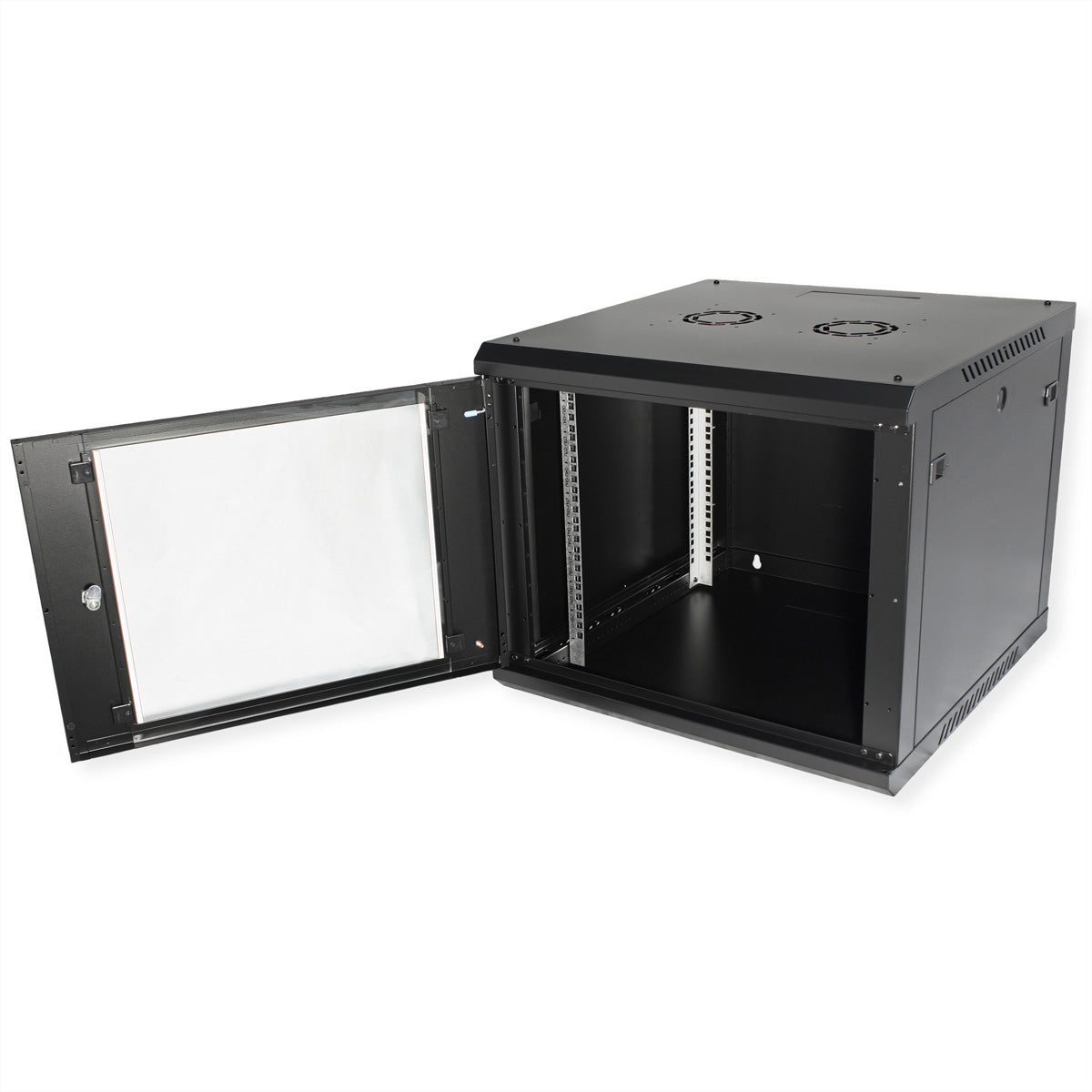 ROLINE Basic Plus – 19" Wandverteiler 9U, IP20, abschliessbar, 600 × 600 × 512 mm, schwarz