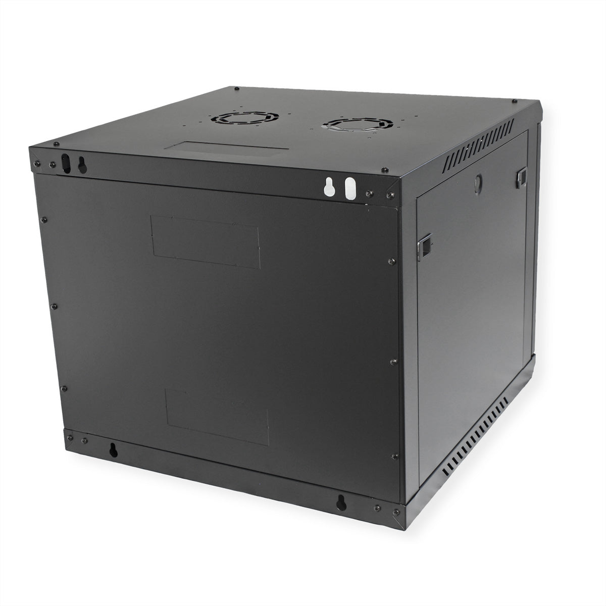 ROLINE Basic Plus – 19" Wandverteiler 9U, IP20, abschliessbar, 600 × 600 × 512 mm, schwarz