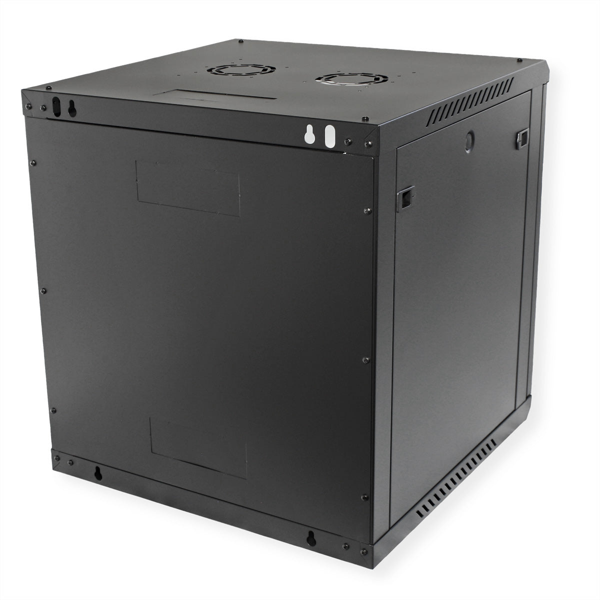 ROLINE Basic Plus – 19" Wandverteiler 12U, IP20, abschliessbar, 600 × 600 × 645 mm, schwarz, Stahl