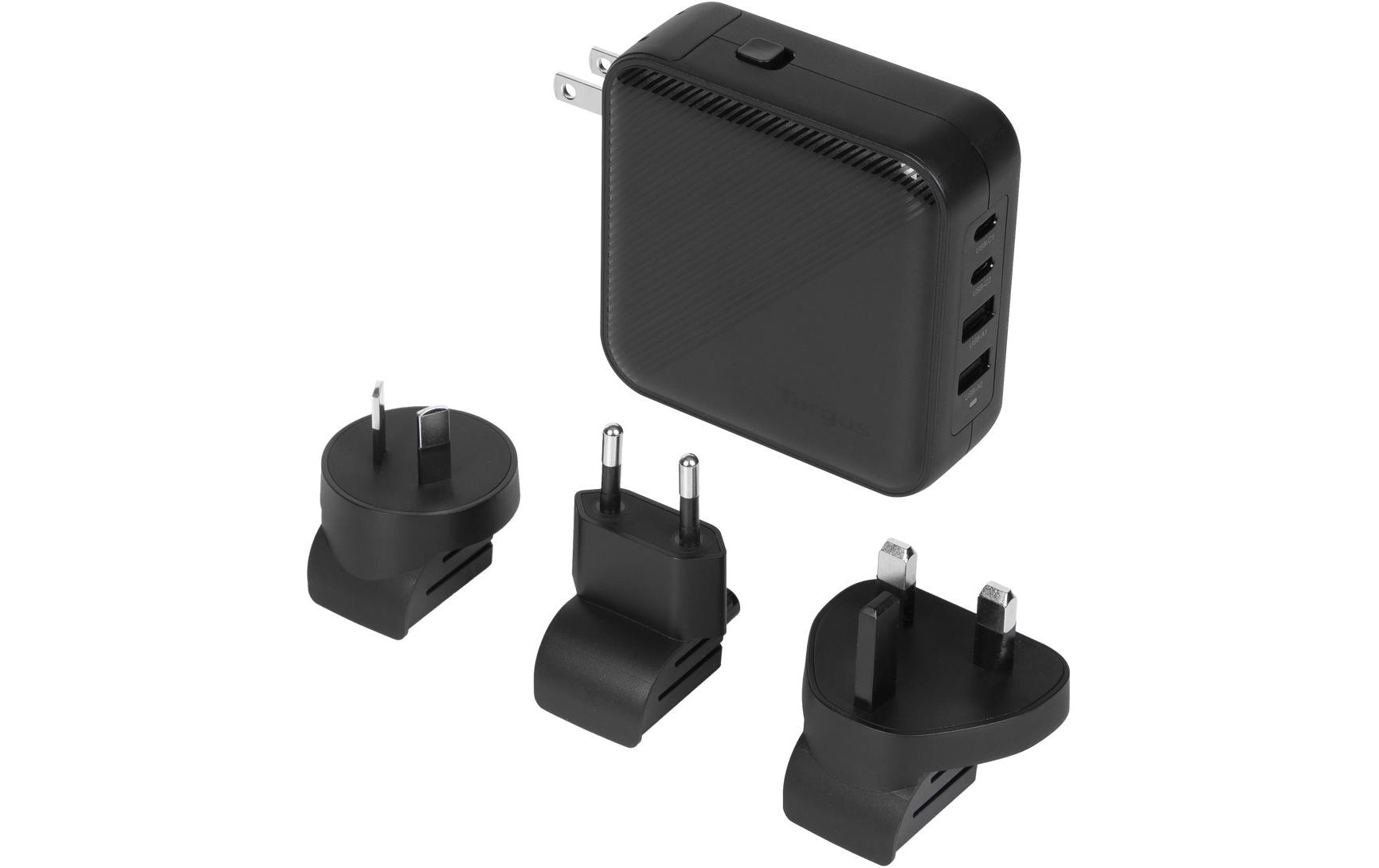 Targus APA109GL Ladegerät – 100 W, 2× USB-C + 2× USB-A, PD, GaN – für Universalgeräte