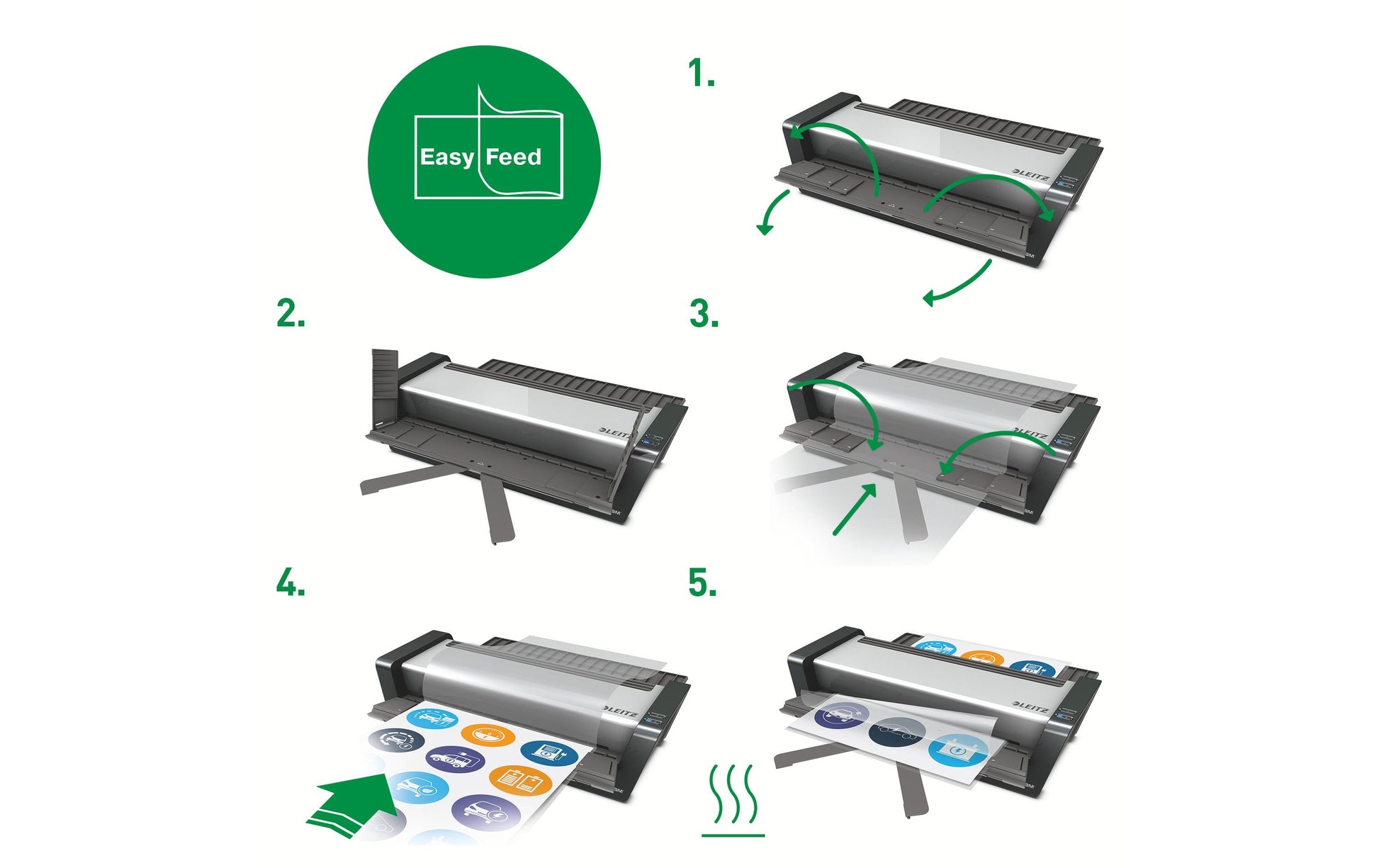 Leitz iLAM Touch Turbo Pro Laminiergerät A3 – Heisslaminator, bis 250 µm, 6 Rollen, 2'000 mm/min
