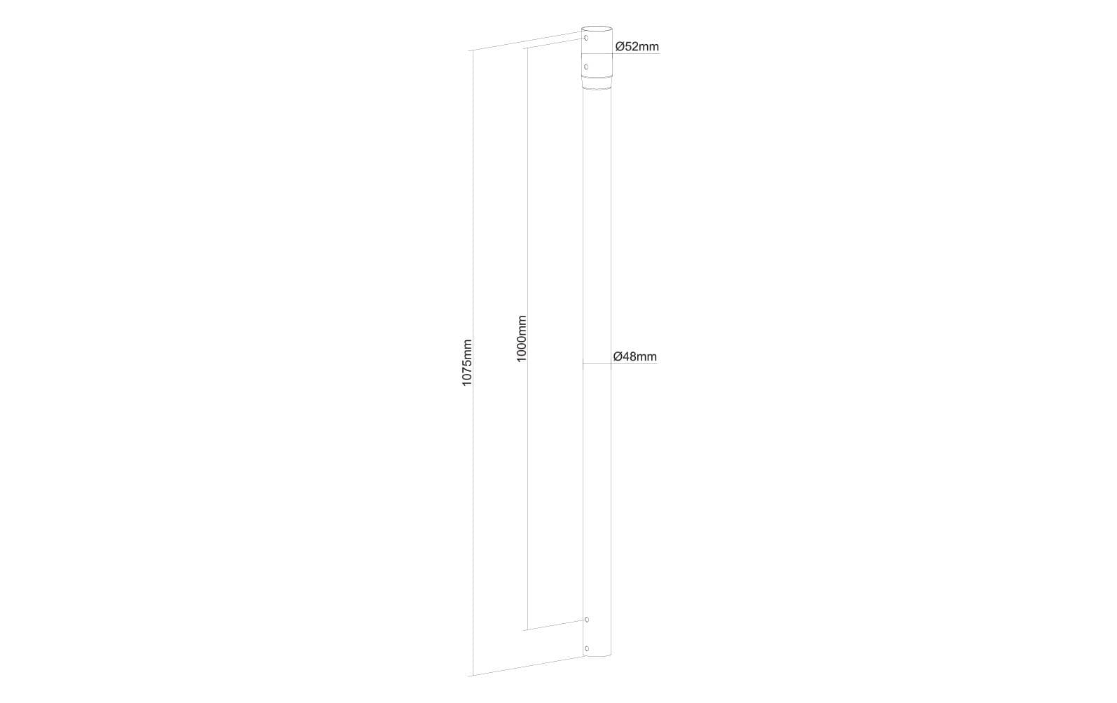 Neomounts NS-EP100BLACK – Deckenhalterung, bis 100 kg, höhenverstellbar, schwarz, für FPMA-C340BLACK