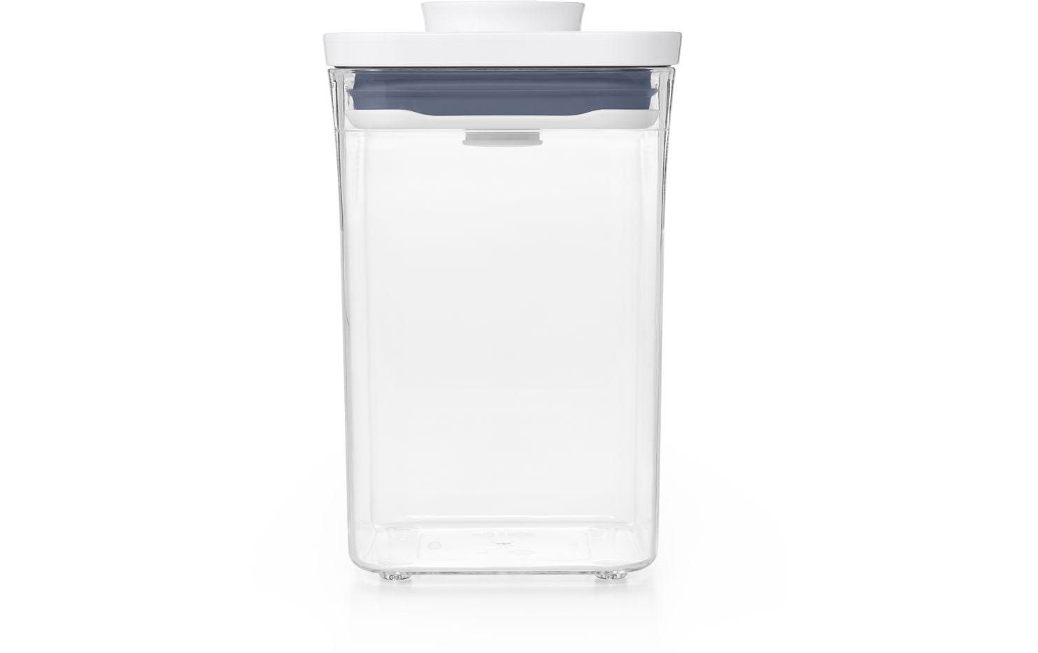 OXO Good Grips – Vorratsdose 1 l, 10,6 × 10,6 × 16 cm, Kunststoff, Transparent/Weiss