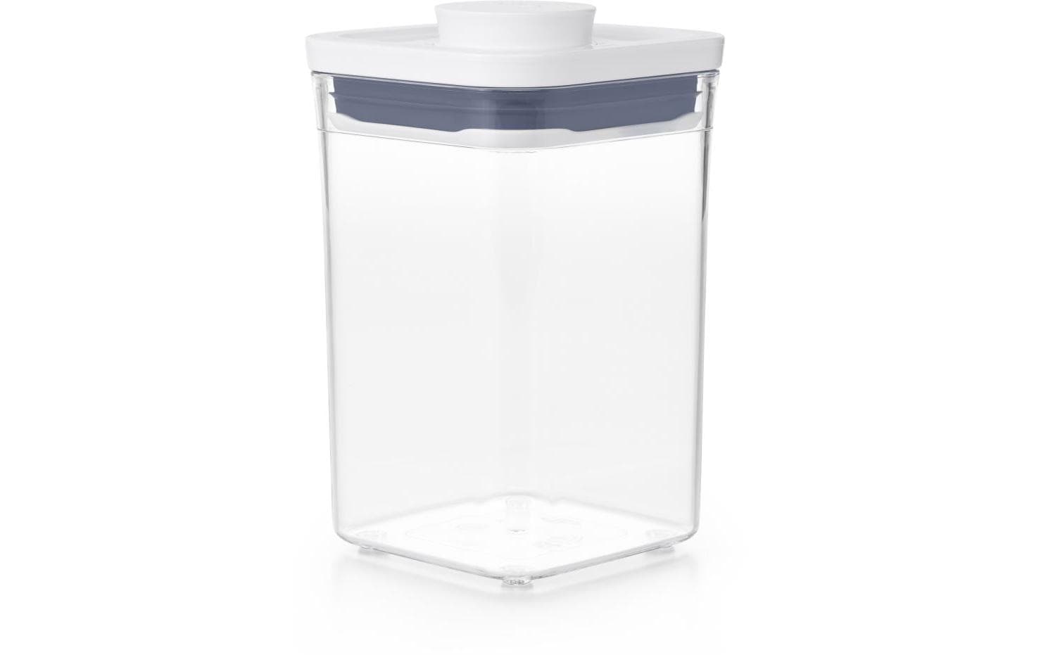 OXO Good Grips – Vorratsdose 1 l, 10,6 × 10,6 × 16 cm, Kunststoff, Transparent/Weiss