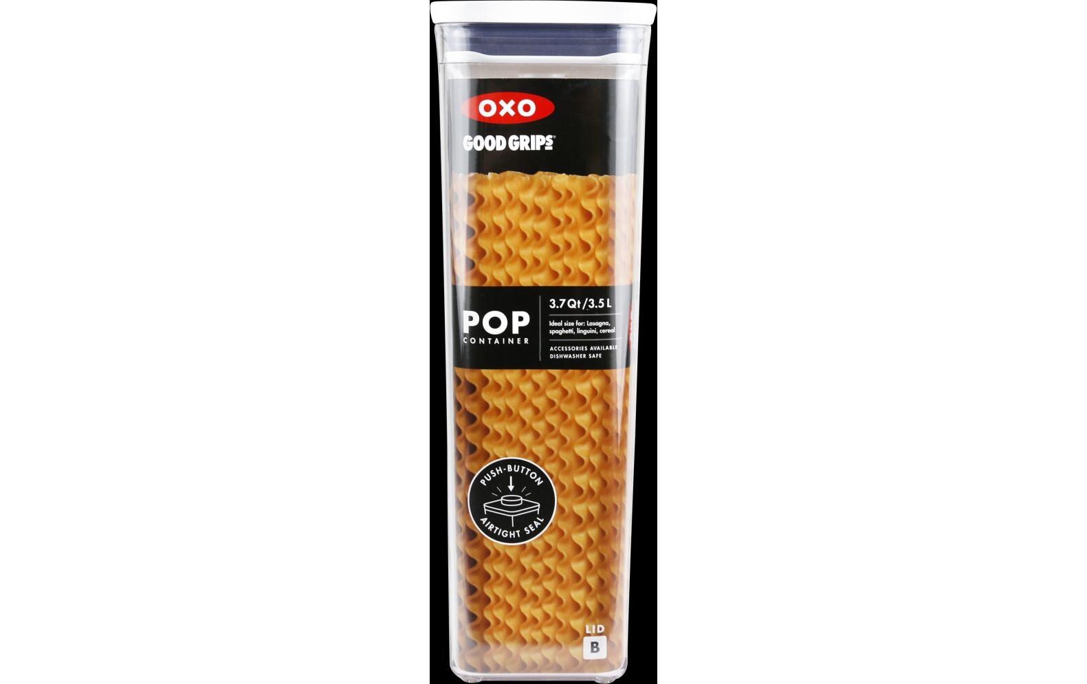 OXO Good Grips Pop – Vorratsdose 3,5 l, 16 × 10,5 × 32 cm, Kunststoff, Weiss