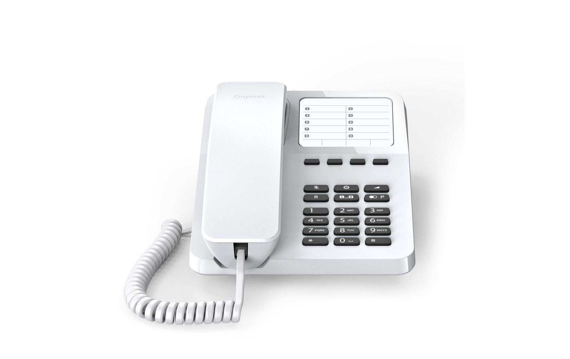 Gigaset DESK 400 – Analogtelefon, Weiss