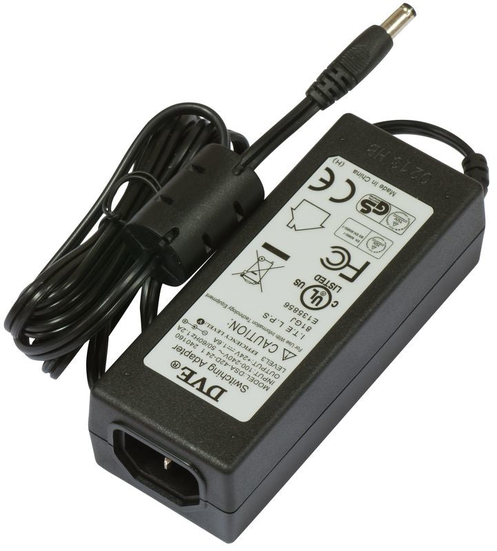 Mikrotik Netzteil 38 W – 24 V/1,6 A, 110–240 V Eingang – AC-Kabel, Schwarz