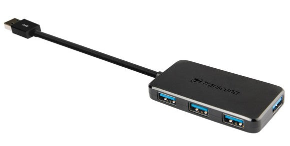 Transcend HUB2 USB-Hub – USB 3.0, 4× USB-A, für Windows/Mac/Linux