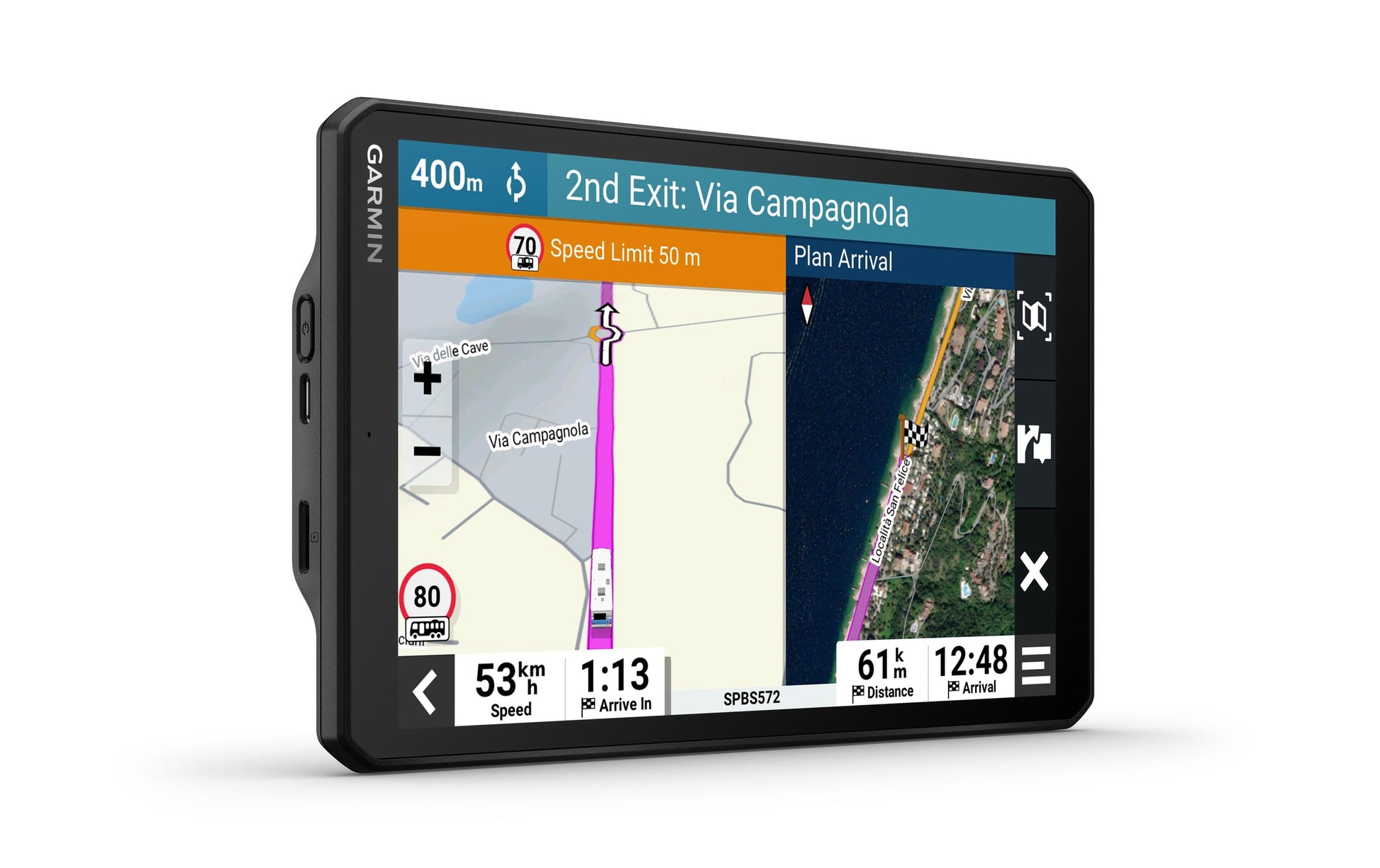 Garmin Camper 895 MT-S – Navigationsgerät, 8" (20,3 cm), 1280×800, 32 GB, Akku 2 h, Schwarz