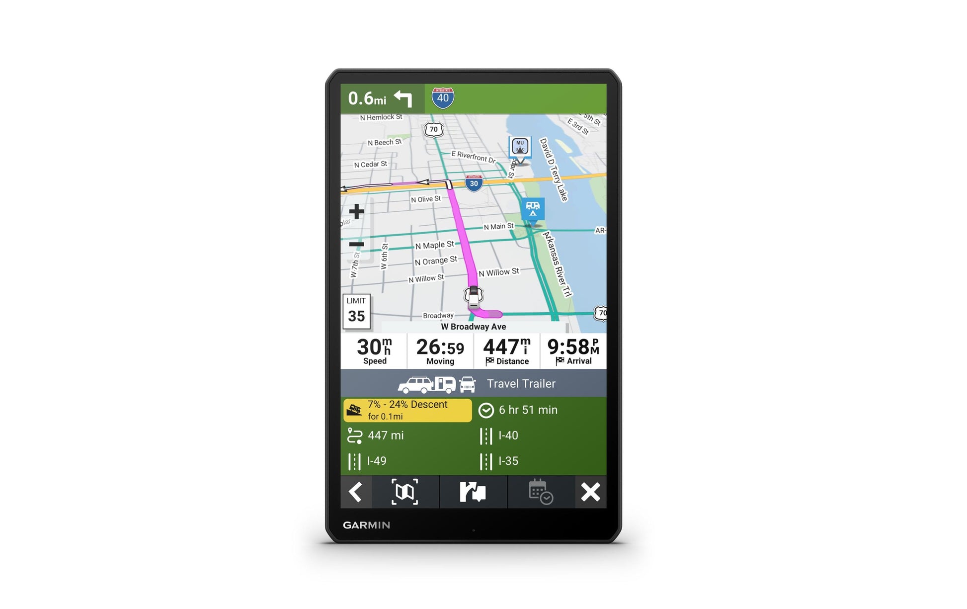 Garmin CAMPER 1095 MT-S – 10,1" Interaktives Display (Touch), Kapazitiv, Schwarz