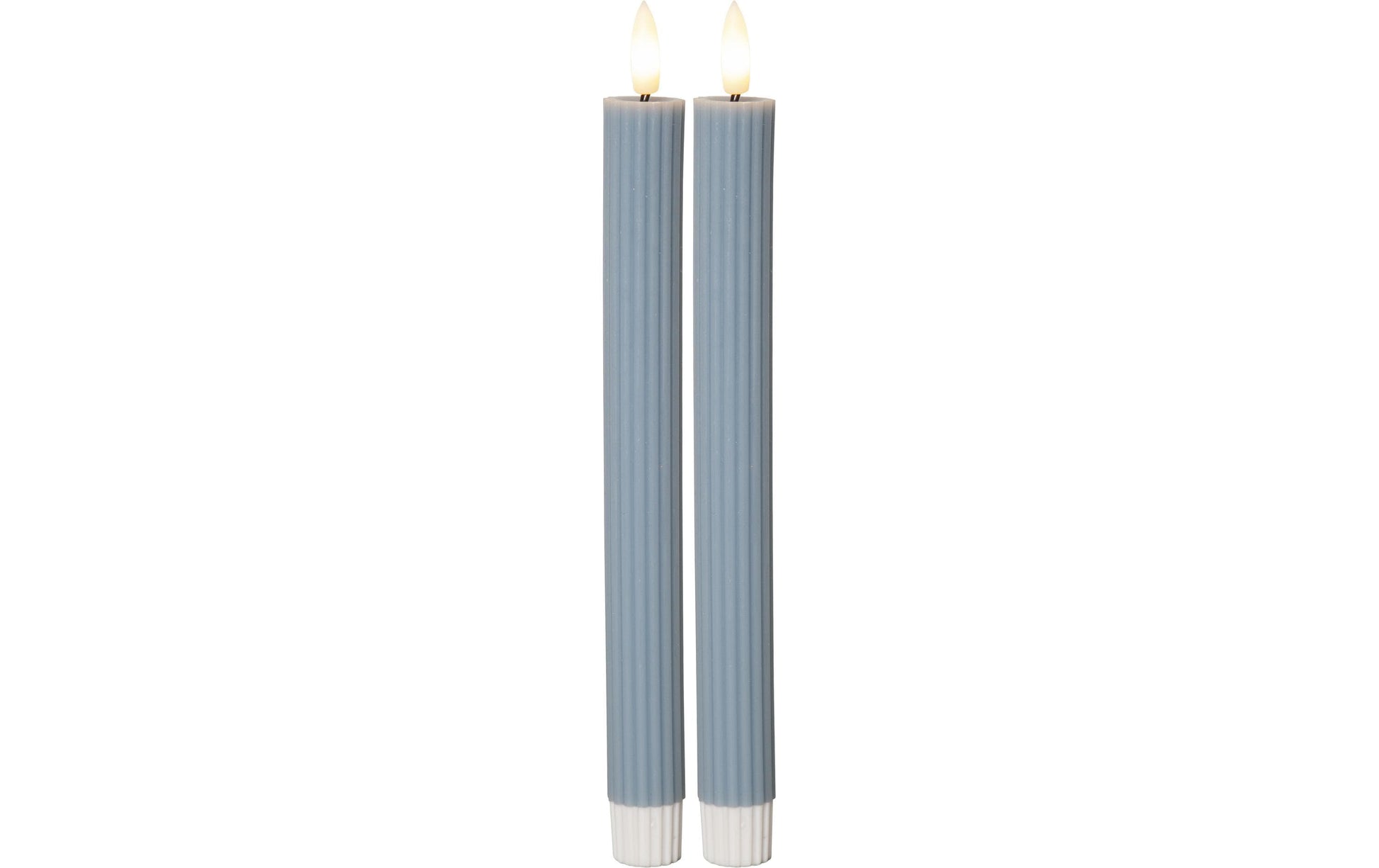 Star Trading LED-Teelicht – 2er Pack, Warmweiss, flackernd, Timer (6/18 h), batteriebetrieben, Blau