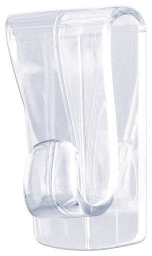 TESA Klebehaken – Kunststoff, transparent, 2,5 × 4,5 × 1,6 cm – 2er-Pack