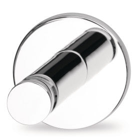 TESA Klebehaken Powerbutton – Edelstahl, 8 kg, Klebestreifen, Chrom